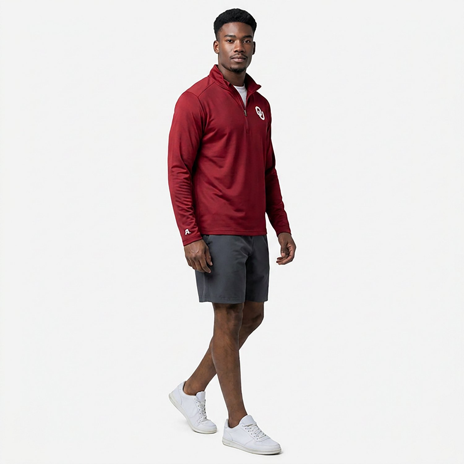 Antigua Men's Oklahoma Sooners Tribute 1/4 Zip Pullover