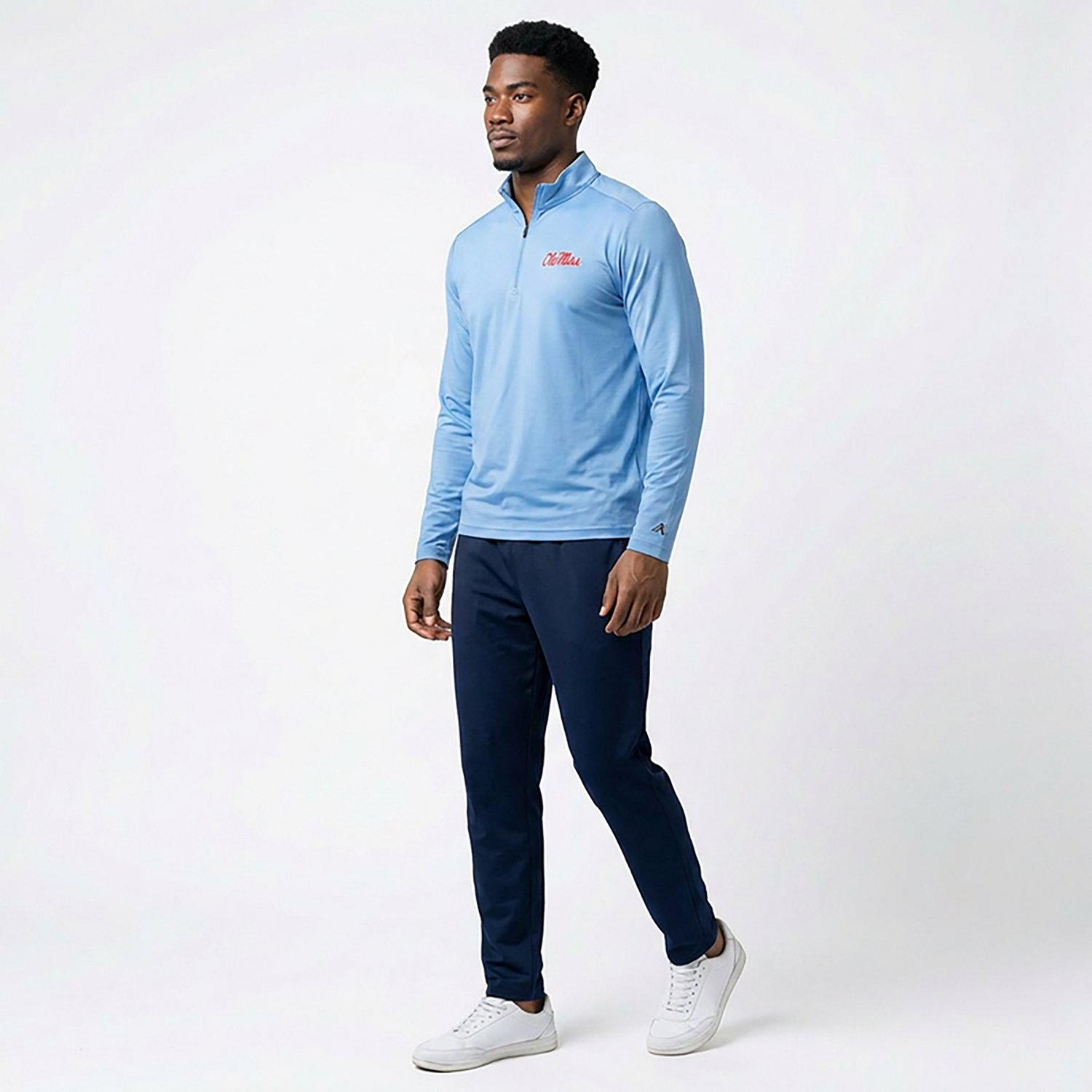 Antigua Men's Ole Miss Rebels Tribute Quarter Zip Pullover