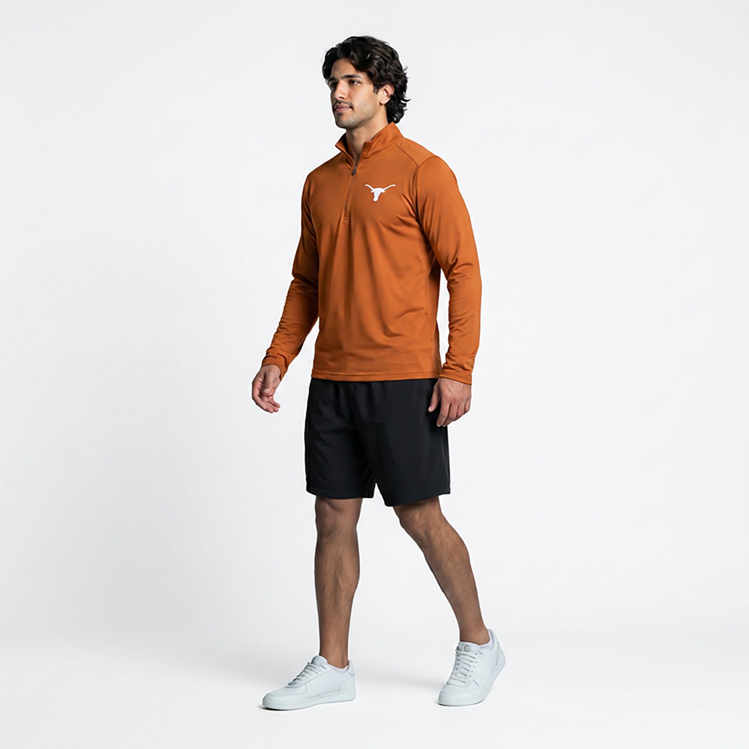 Antigua Men's Texas Tribute 1/4 Zip Lightweight Long Sleeve Pullover - view number 2
