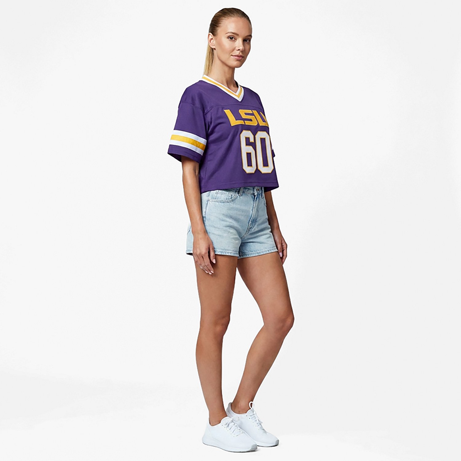Hype and Vice Women's University of Georgia Cropped Football Jersey
