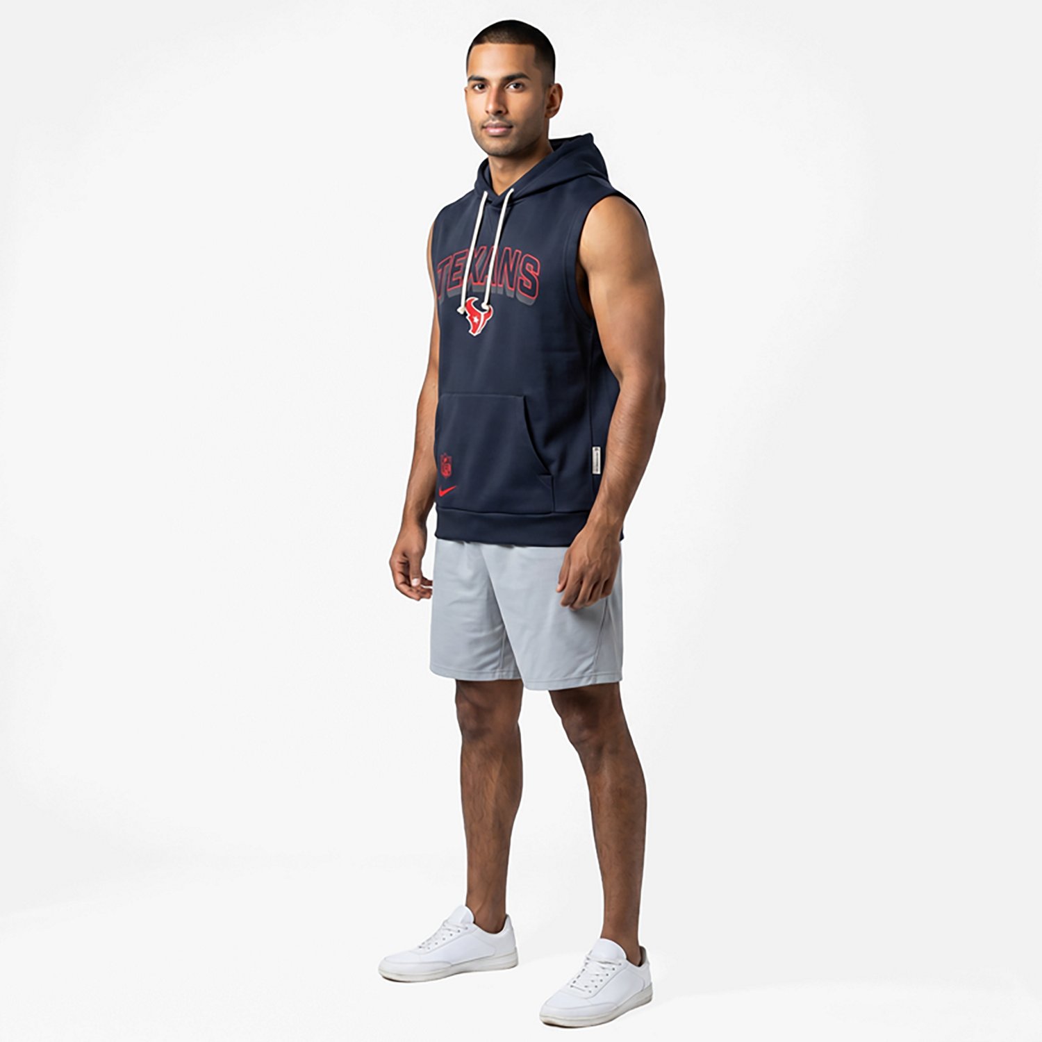 Nike Men's Houston Texans Dri-FIT Fleece Sleeveless Hoodie