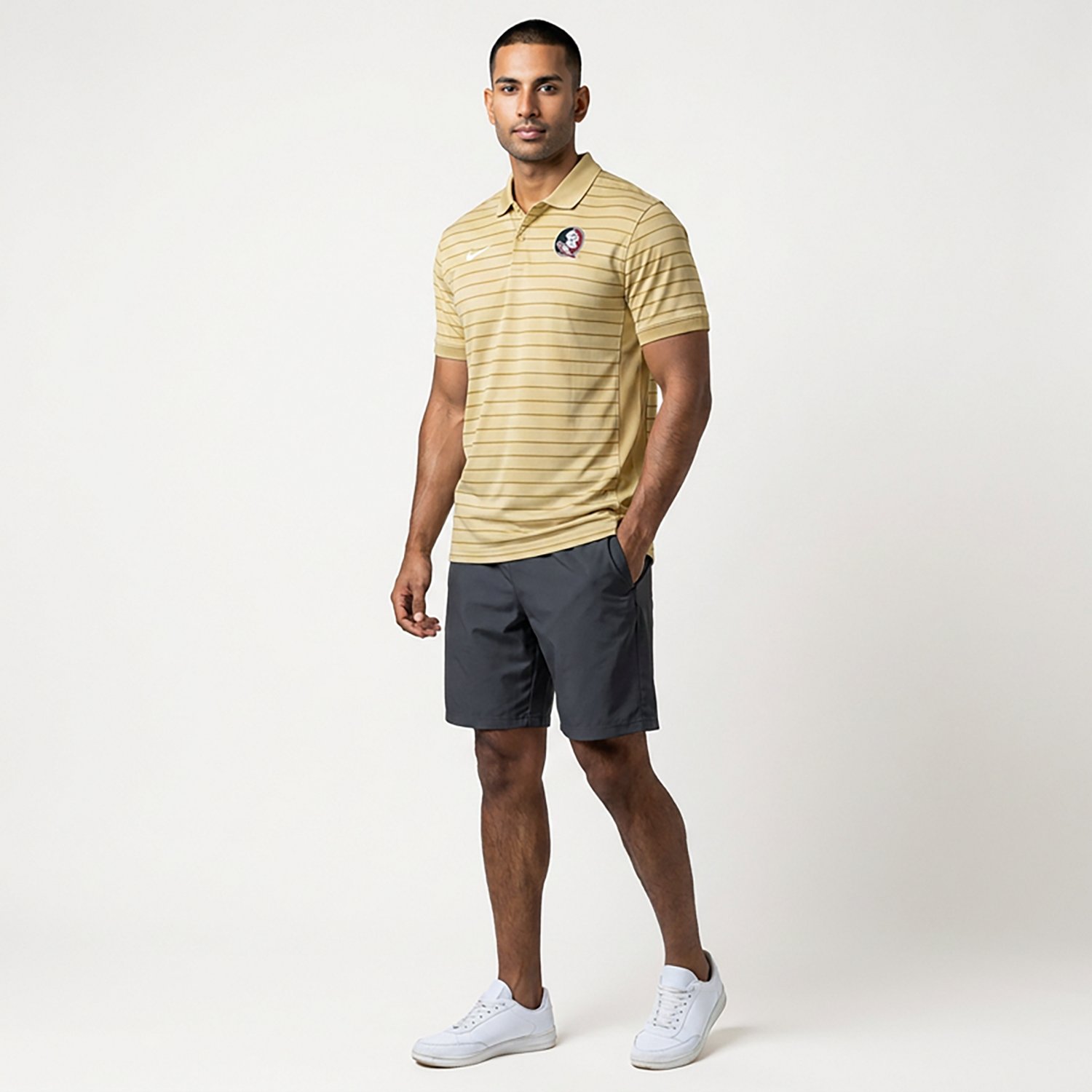 Nike Florida State Seminoles 2025 Early Season Coaches Sideline Victory Stripe Performance Polo