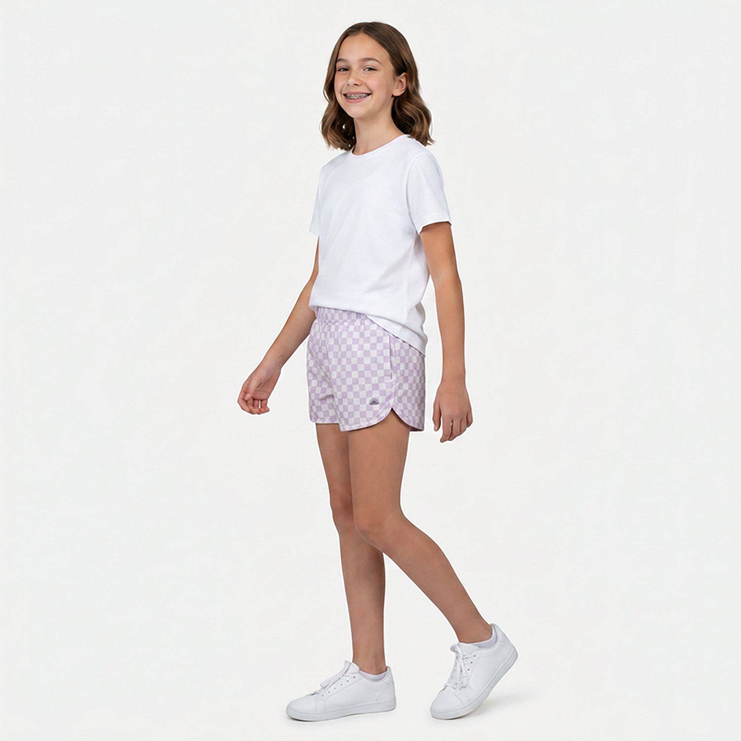 Jadelynn Brooke Girl's High Rise Checkered Athletic Shorts 3.5