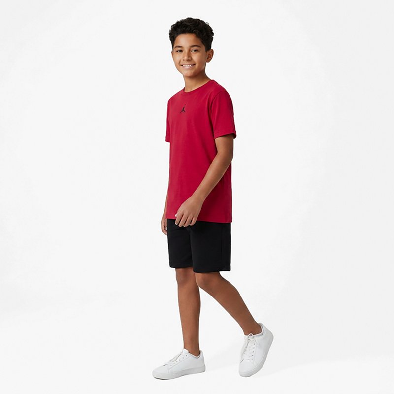 Jordan Sport Big Kids' Dri-FIT Core T-Shirt in Red | 95D618-R78