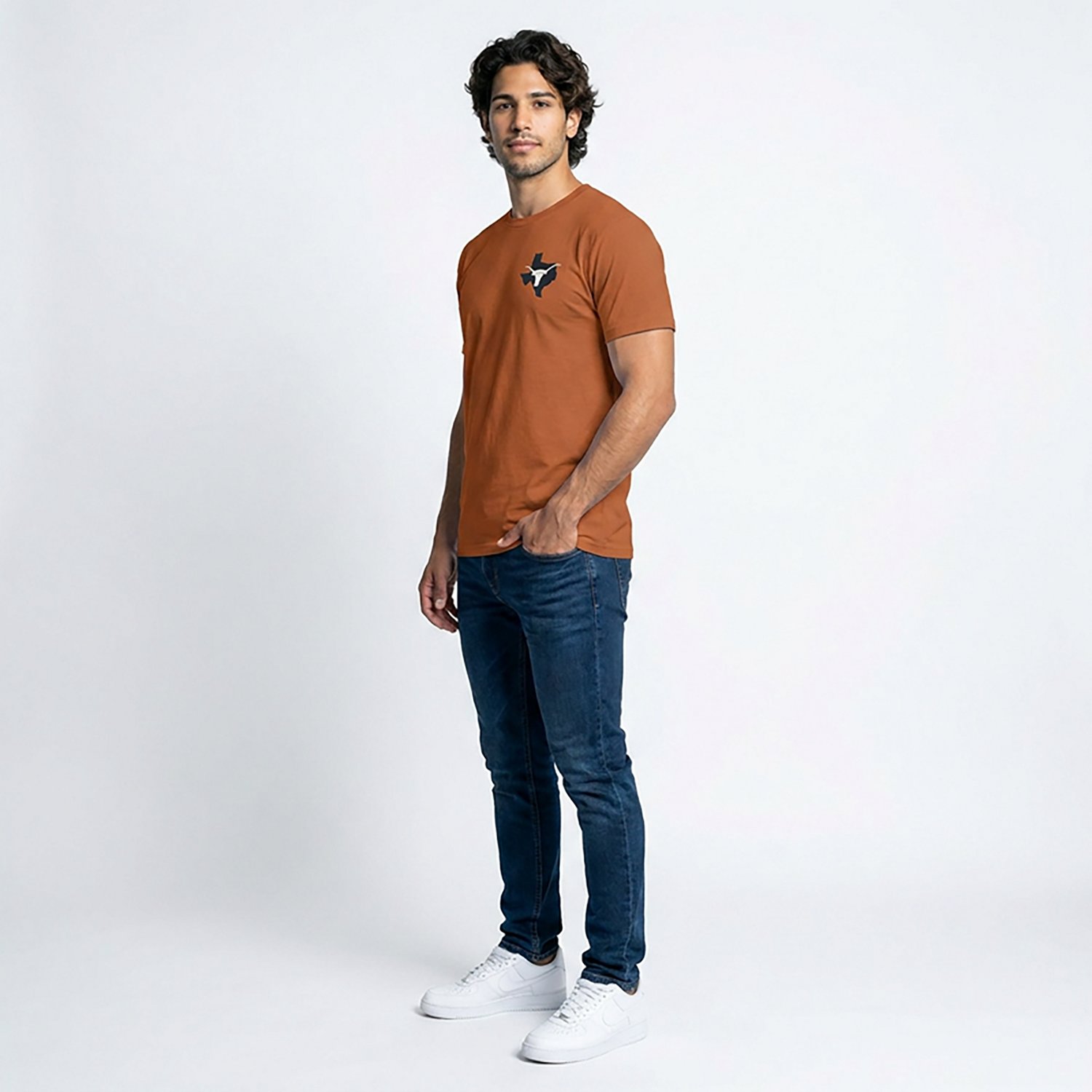 Image One Men's Texas Longhorns Bevo State Double Sided Short Sleeve T-shirt - view number 2