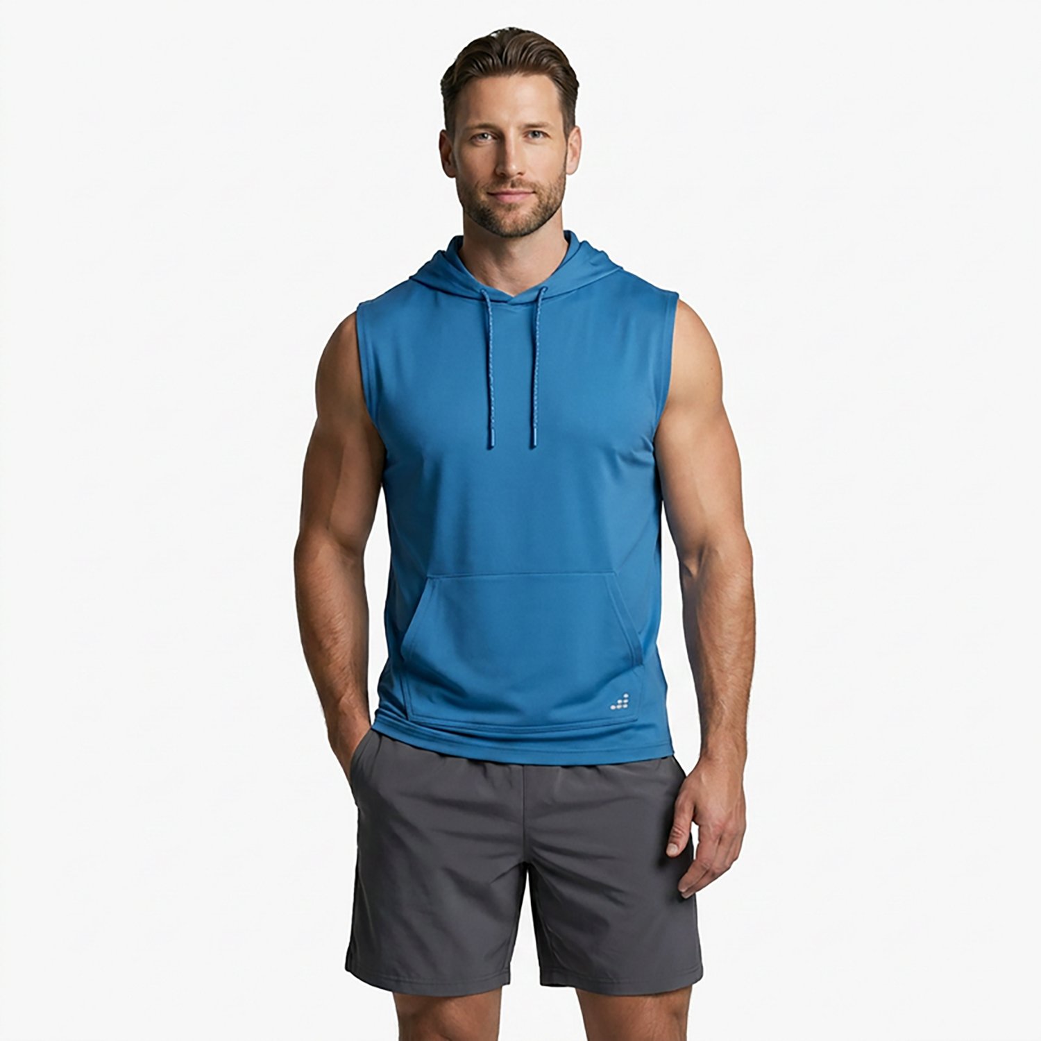 BCG Men's Tech Knit Sleeveless Hoodie
