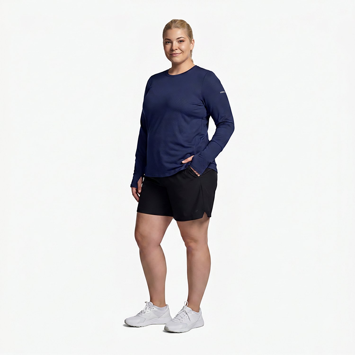 BCG Women's Texture Plus Size Long Sleeve T-shirt - view number 3