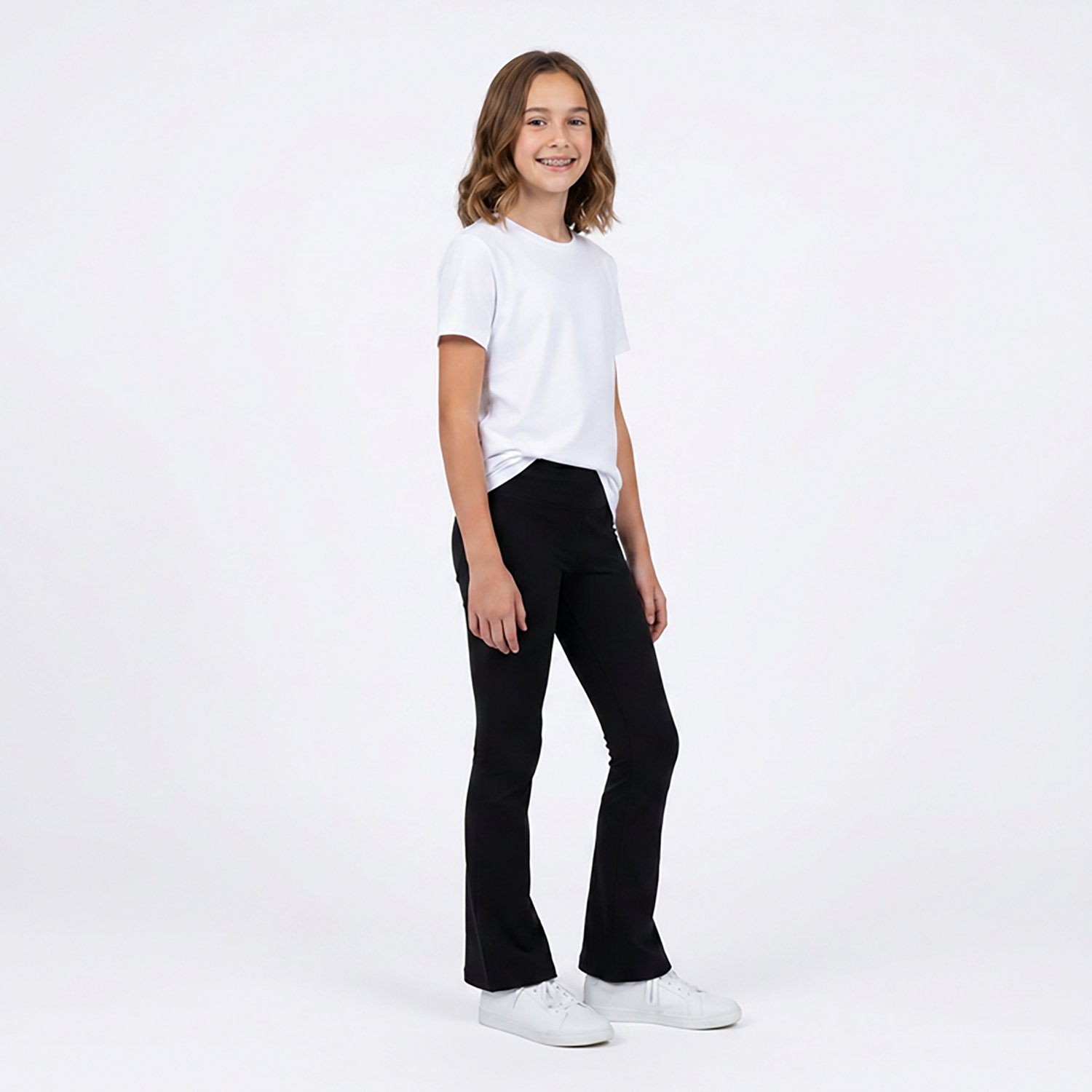 BCG Girls' Cotton Slit Flare Leggings - view number 3