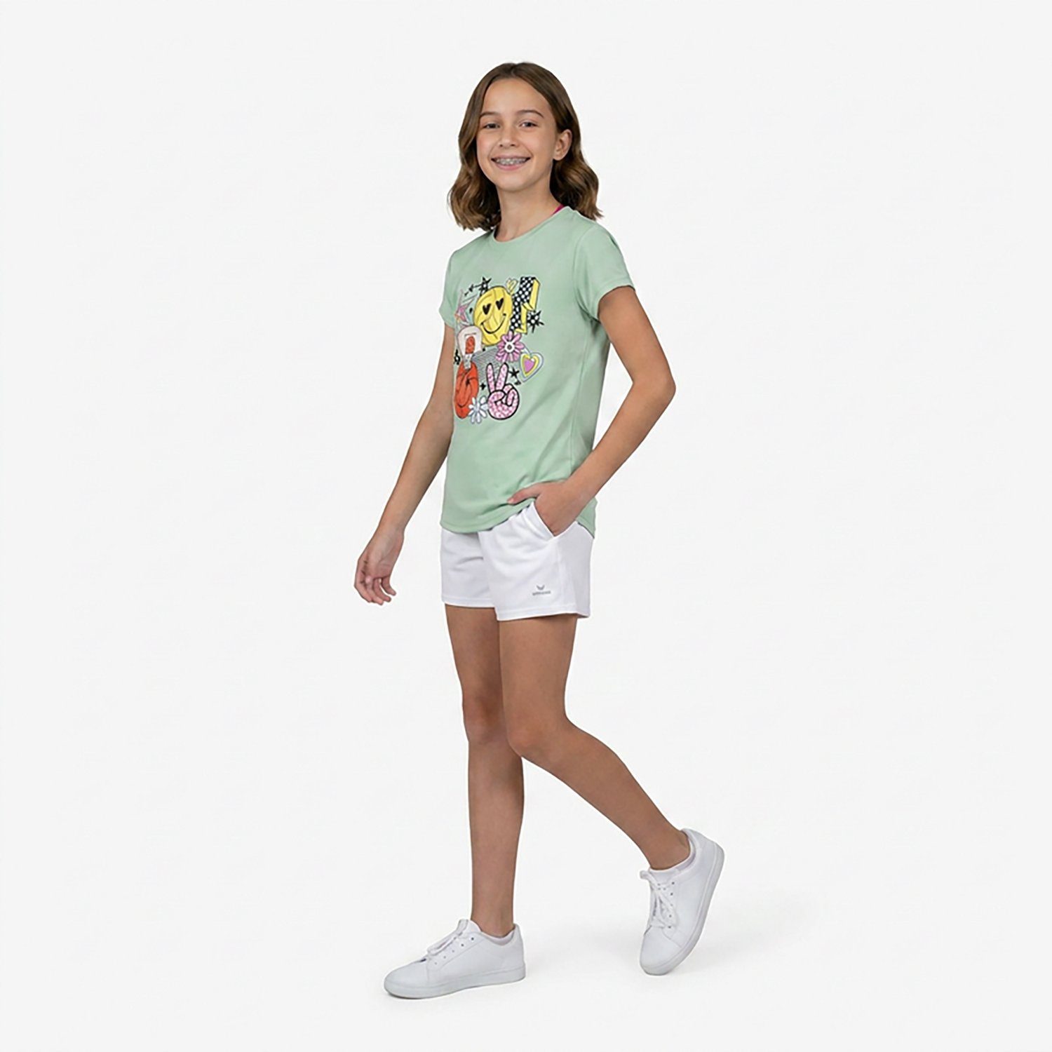 BCG Girls' Training Turbo Happy Sport Graphic Short Sleeve T-shirt - view number 2