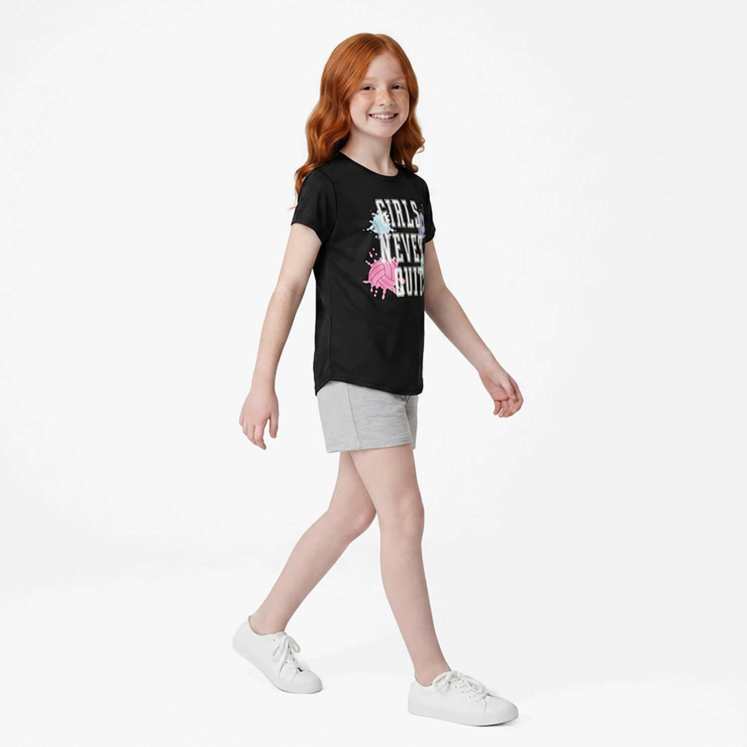 BCG Girls' 4-7 Turbo Never Quit Graphic T-shirt - view number 3