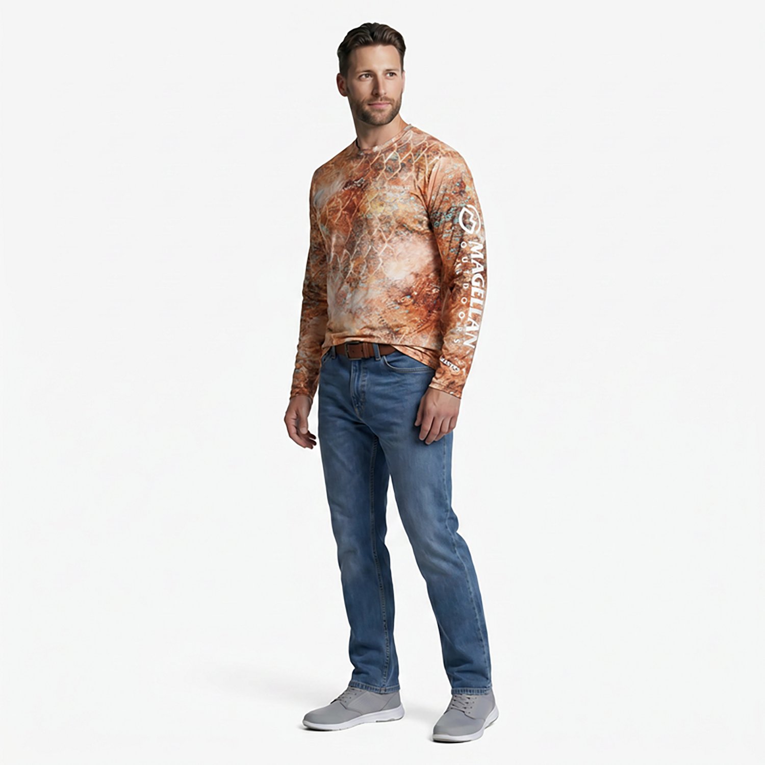 Magellan Outdoors Men's Mossy Oak Coastal Long Sleeve Crew T-shirt - view number 3