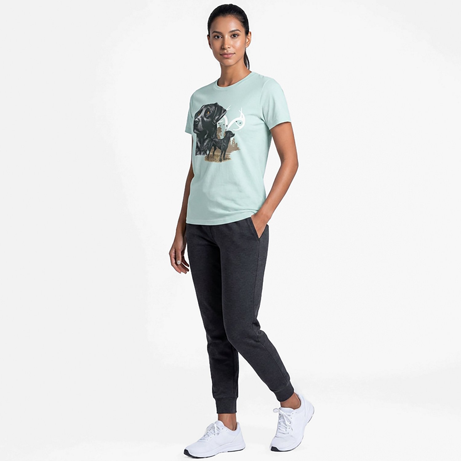 Realtree Women's Two Black Labs Short Sleeve T-shirt