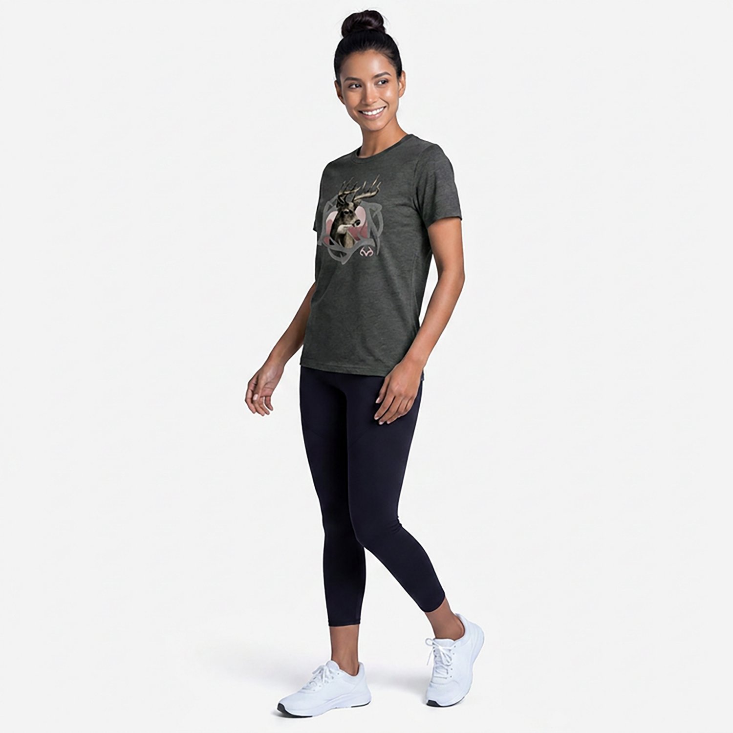 Realtree Women's Deer In Antler Frame Short Sleeve T-shirt