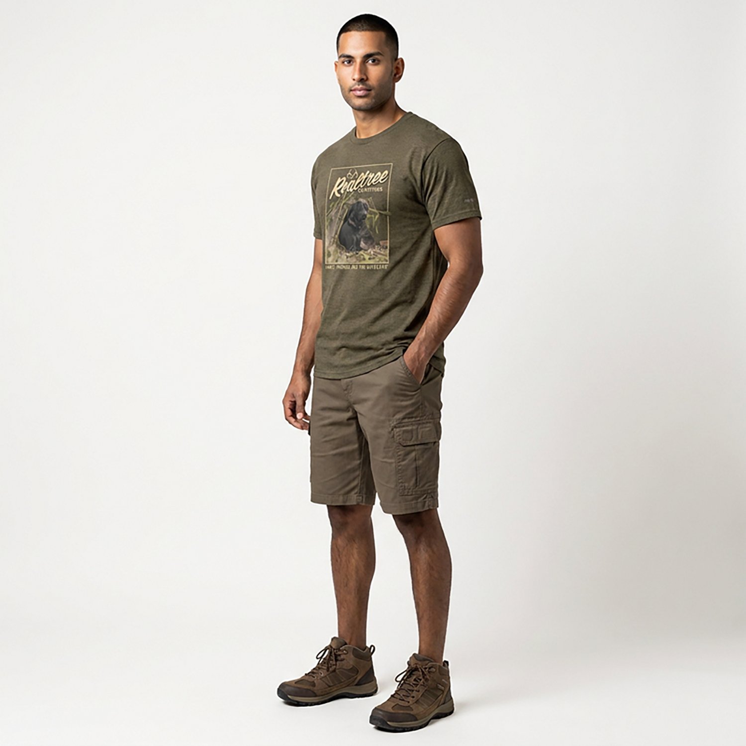 Realtree Men's Camo Dog Short Sleeve T-shirt