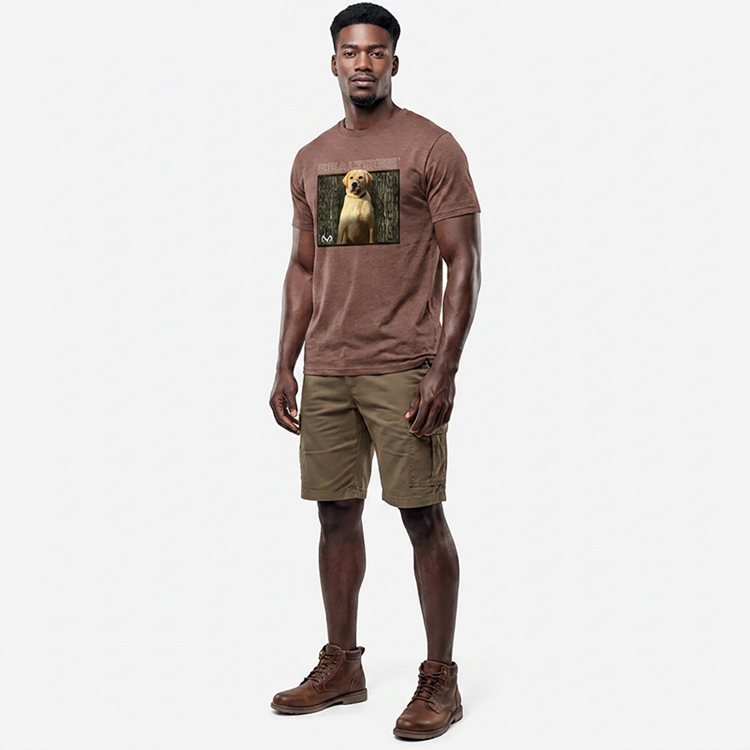 Realtree Men's Apx Yellow Lab Short Sleeve T-shirt