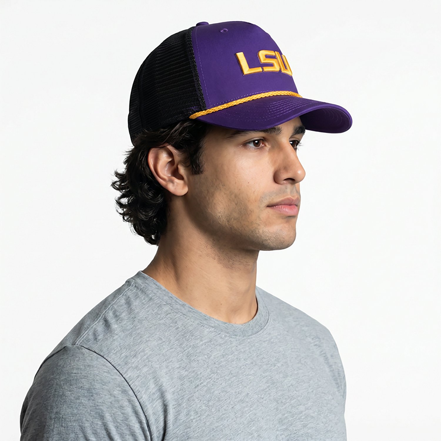 Nike Men's LSU Rise Primetime Primary Logo Trucker Cap