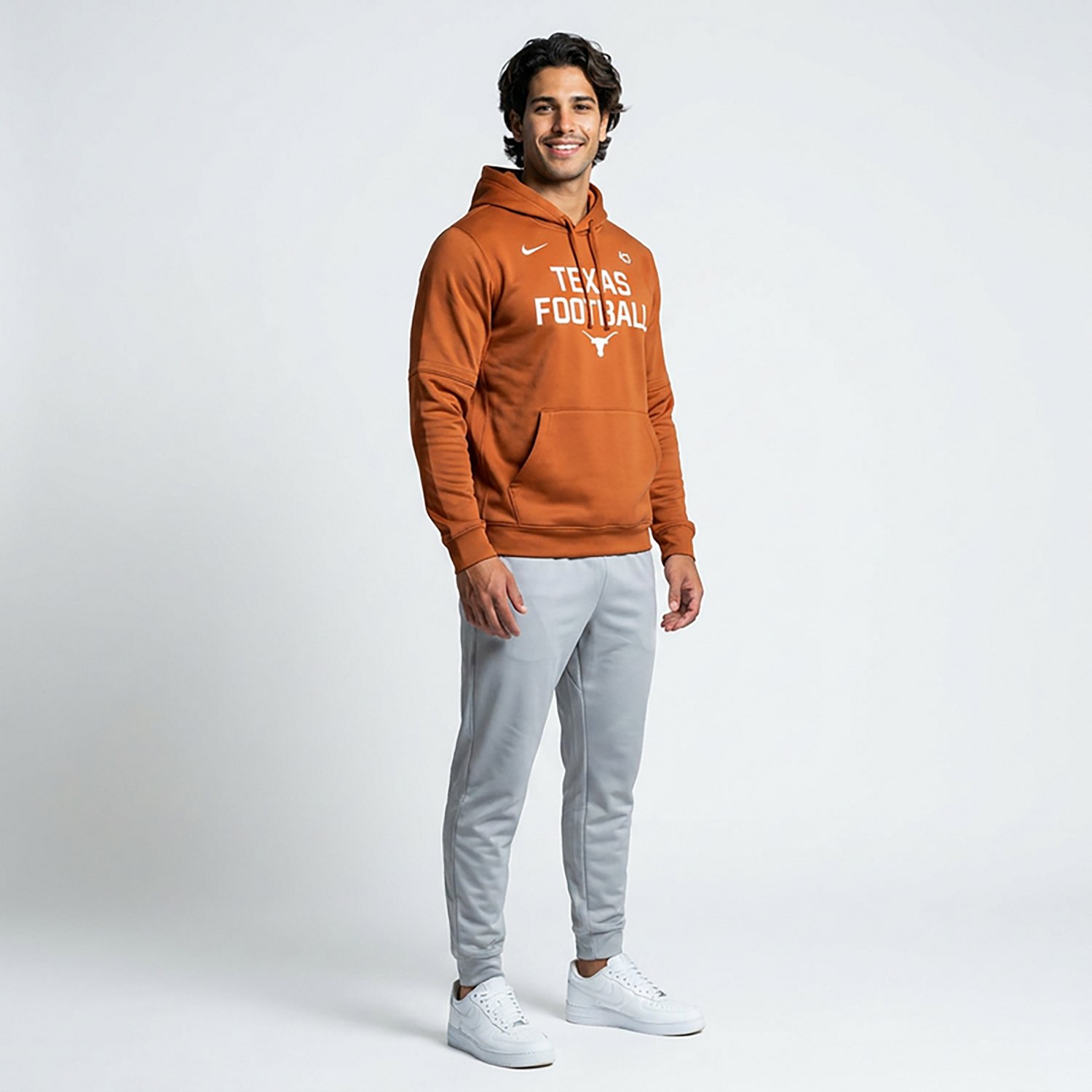 Nike Men's Texas Dri-FIT Team Over Logo LWT Long Sleeve Hoodie Top - view number 2