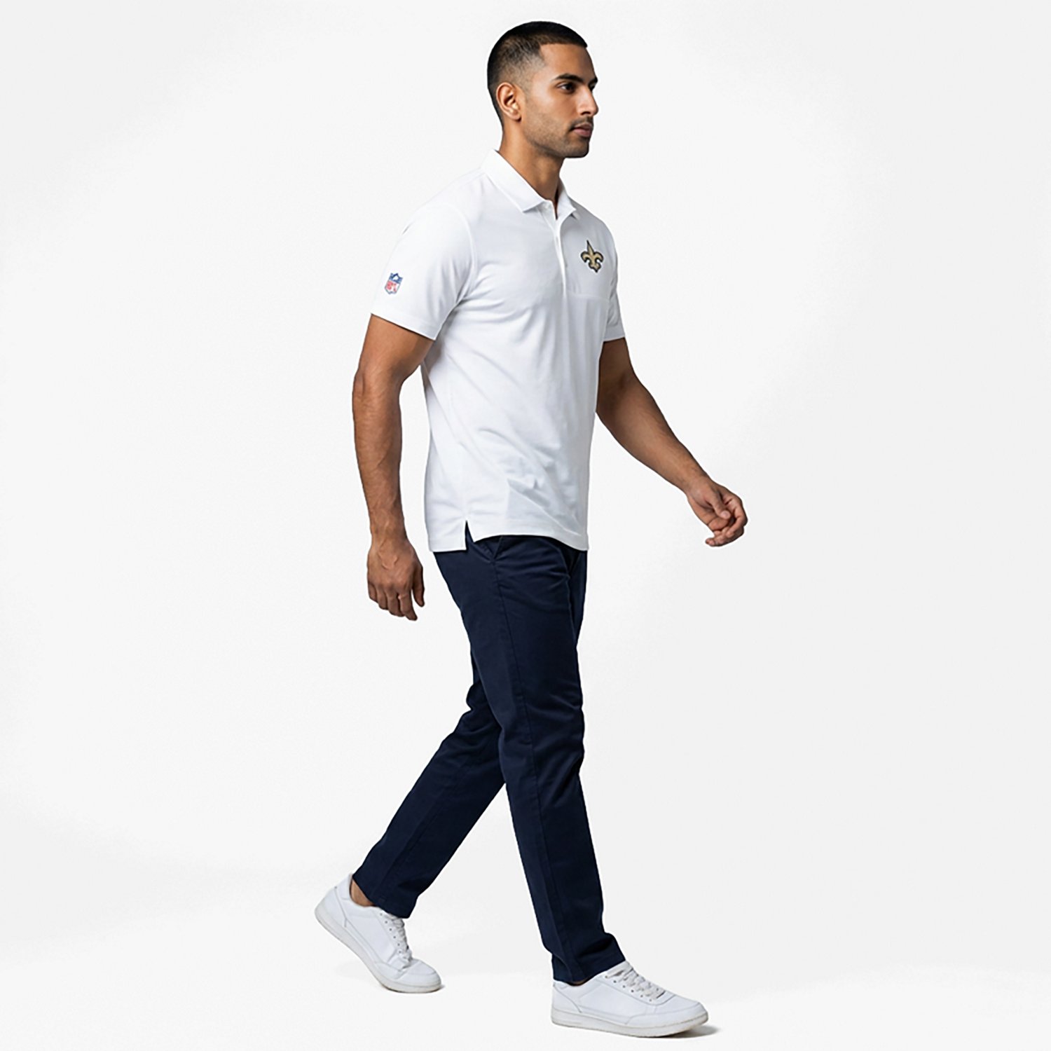 Nike Men's Saints Dri-FIT Sideline Woven Coach's Polo Shirt - view number 2