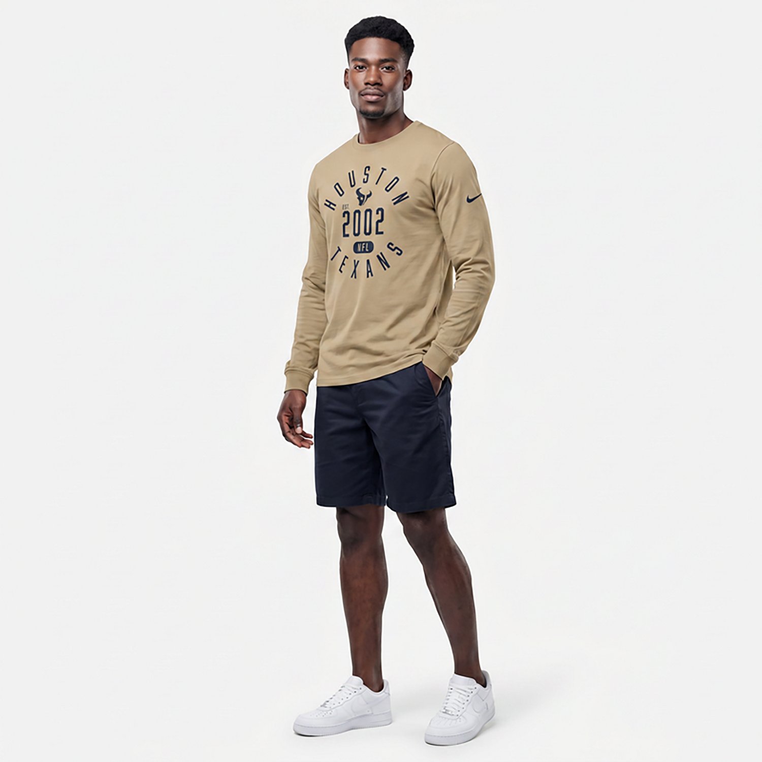 Nike Men's Houston Texans Rewind Slub Long Sleeve Graphic T-shirt