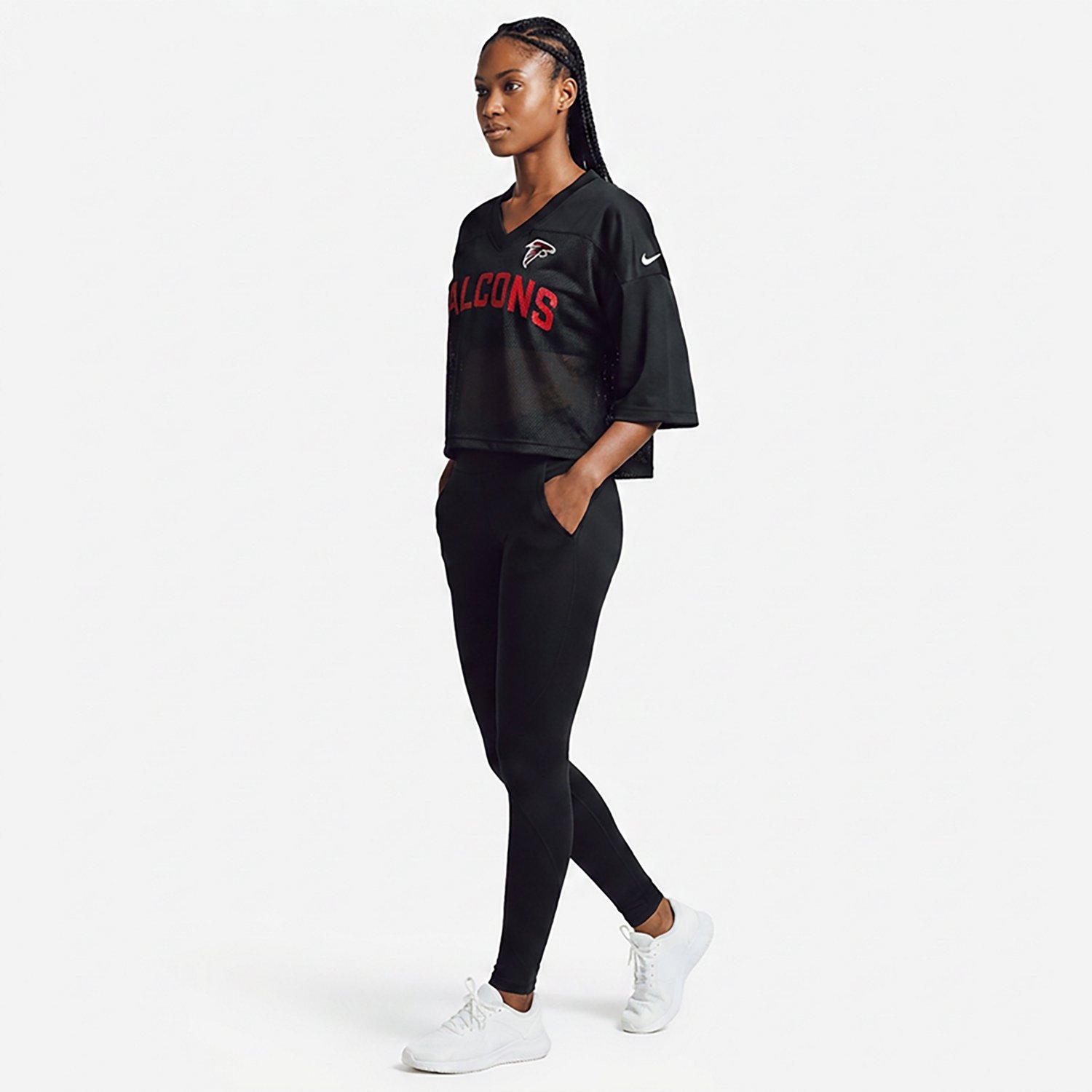 Nike Women's Falcons Jersey Fashion Top - view number 3