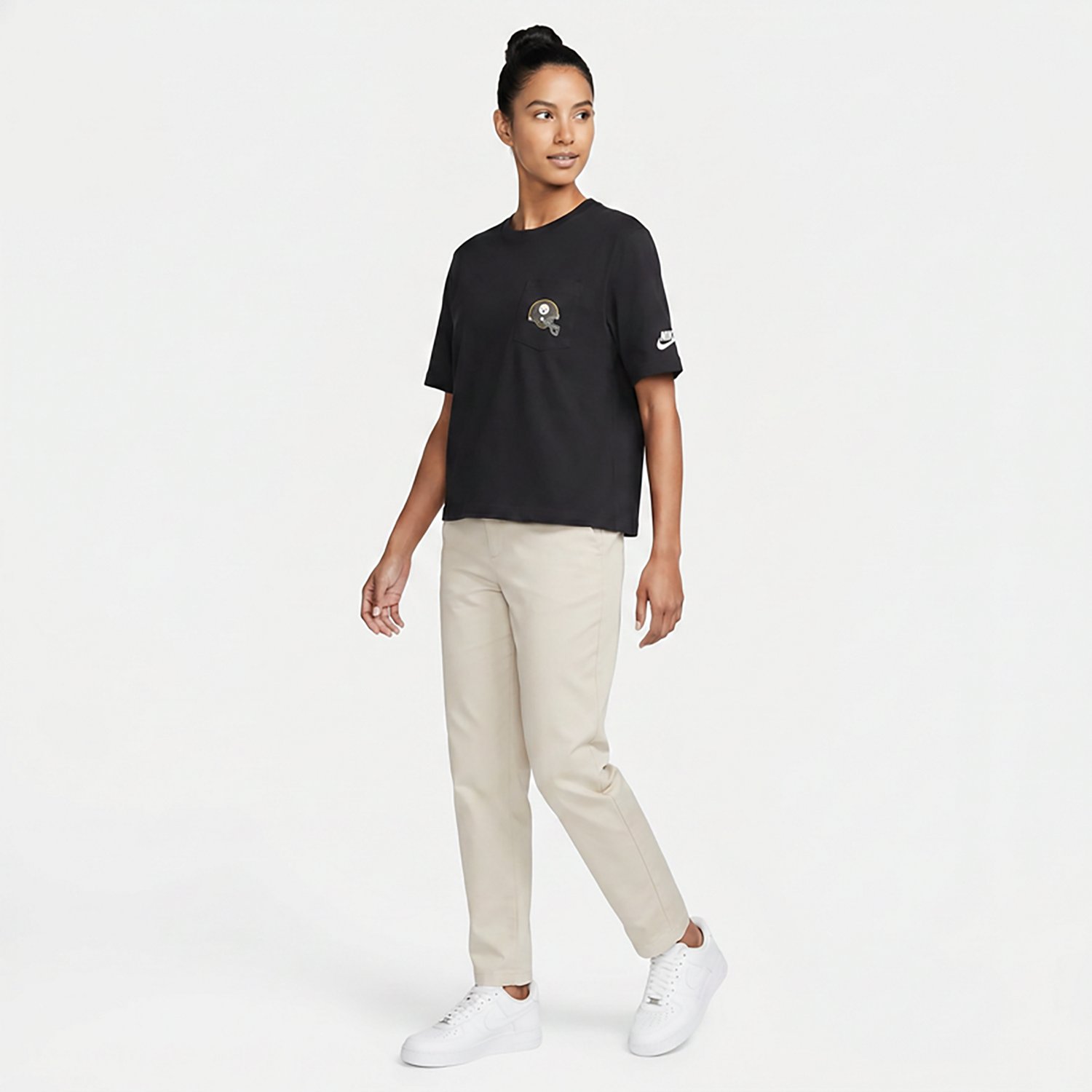 Nike Women's Steelers Rewind Pocket Boxy T-shirt - view number 3