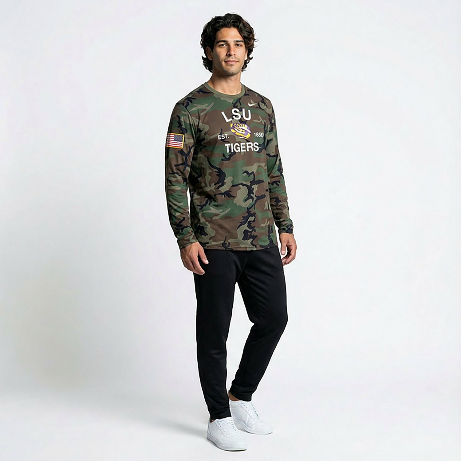 Nike LSU Tigers 2025 Military Appreciation Legend Dri-FIT Long Sleeve T-Shirt - view number 3