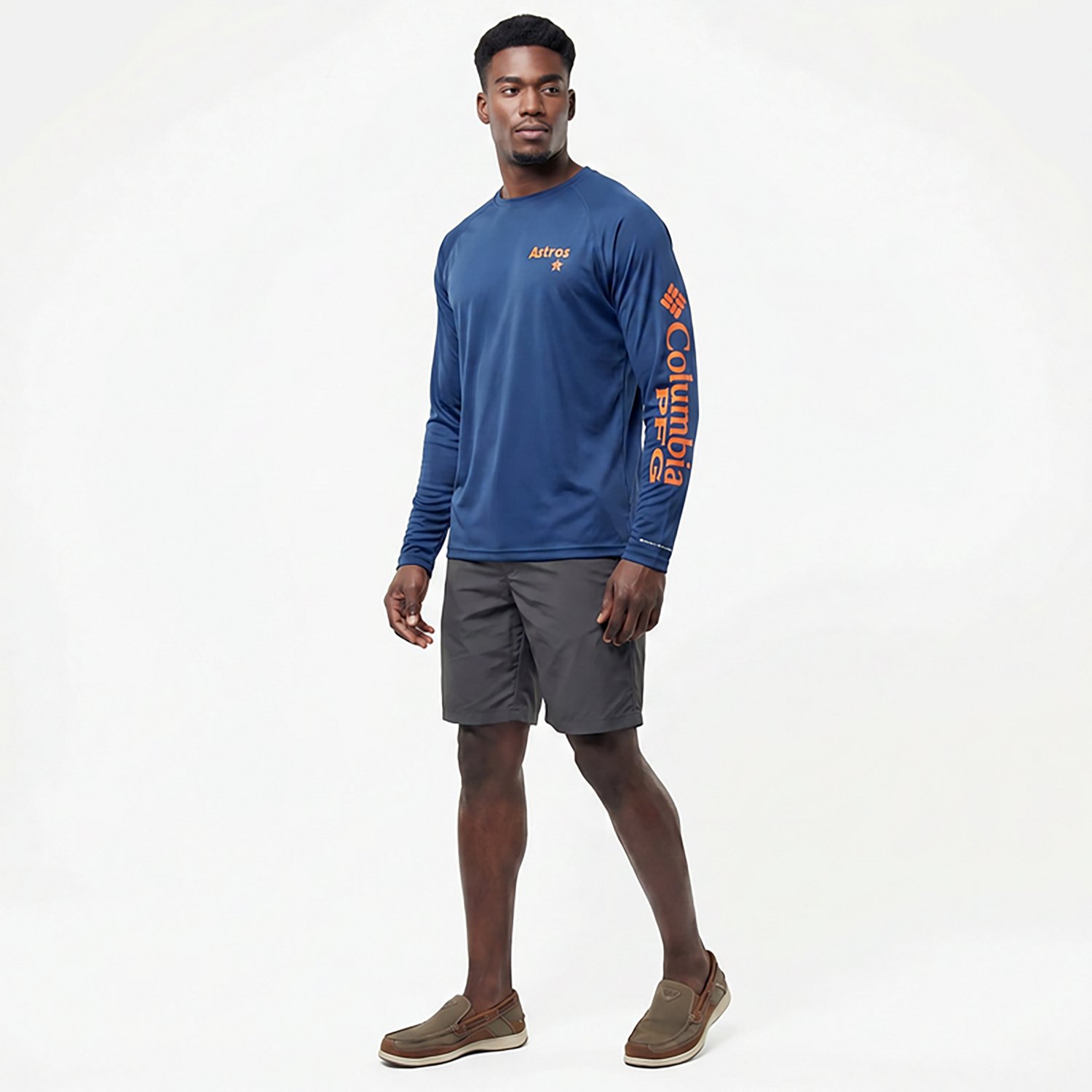 Columbia Sportswear Men's Houston Astros Sunrise PFG Terminal Tackle Long Sleeve T-shirt - view number 2