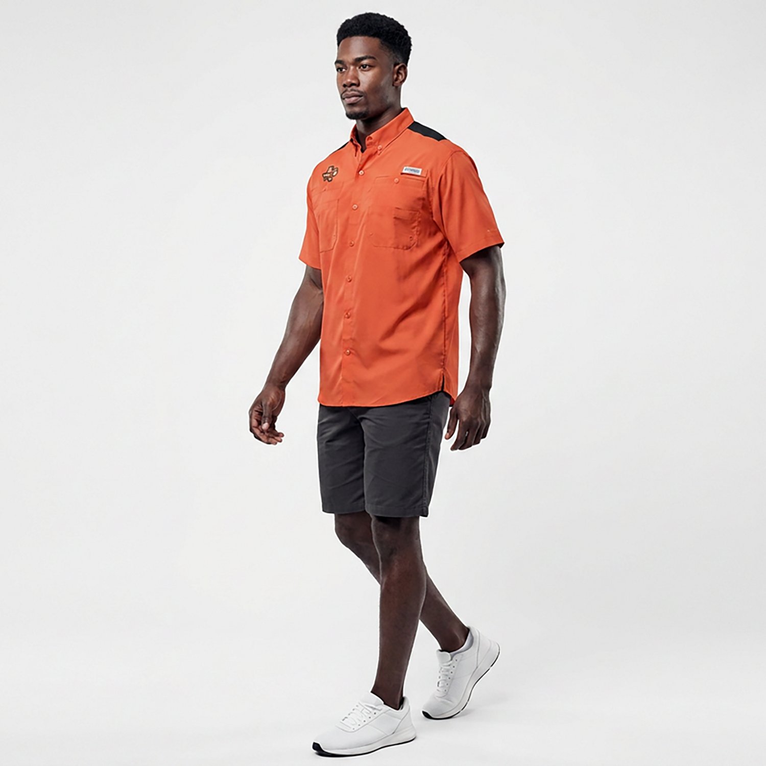 Columbia Sportswear Men's Houston Astros Red Brick Short Sleeve Tamiami Shirt - view number 3