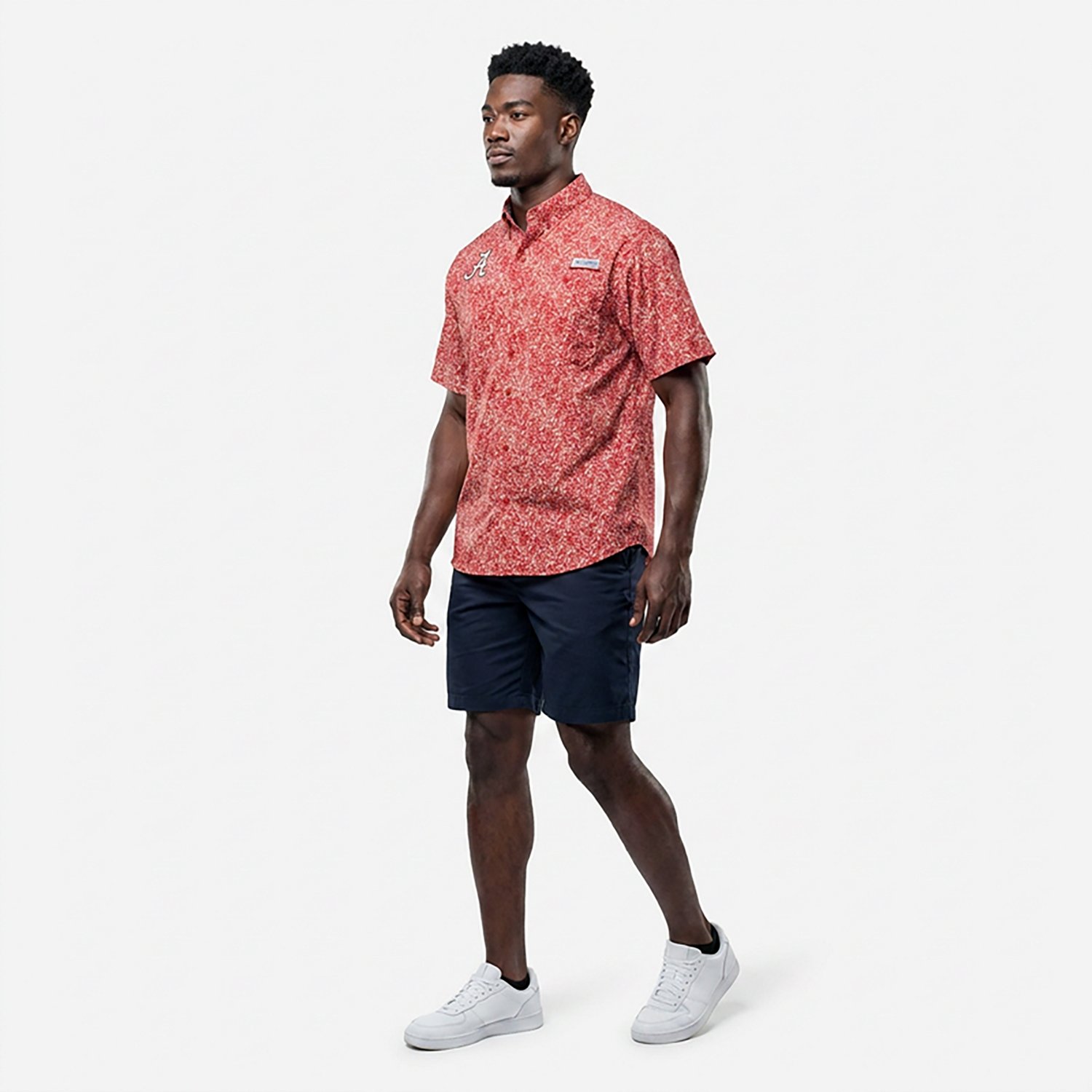 Columbia Sportswear Men's Atlanta Braves Floral Short Sleeve Tamiami Shirt - view number 3