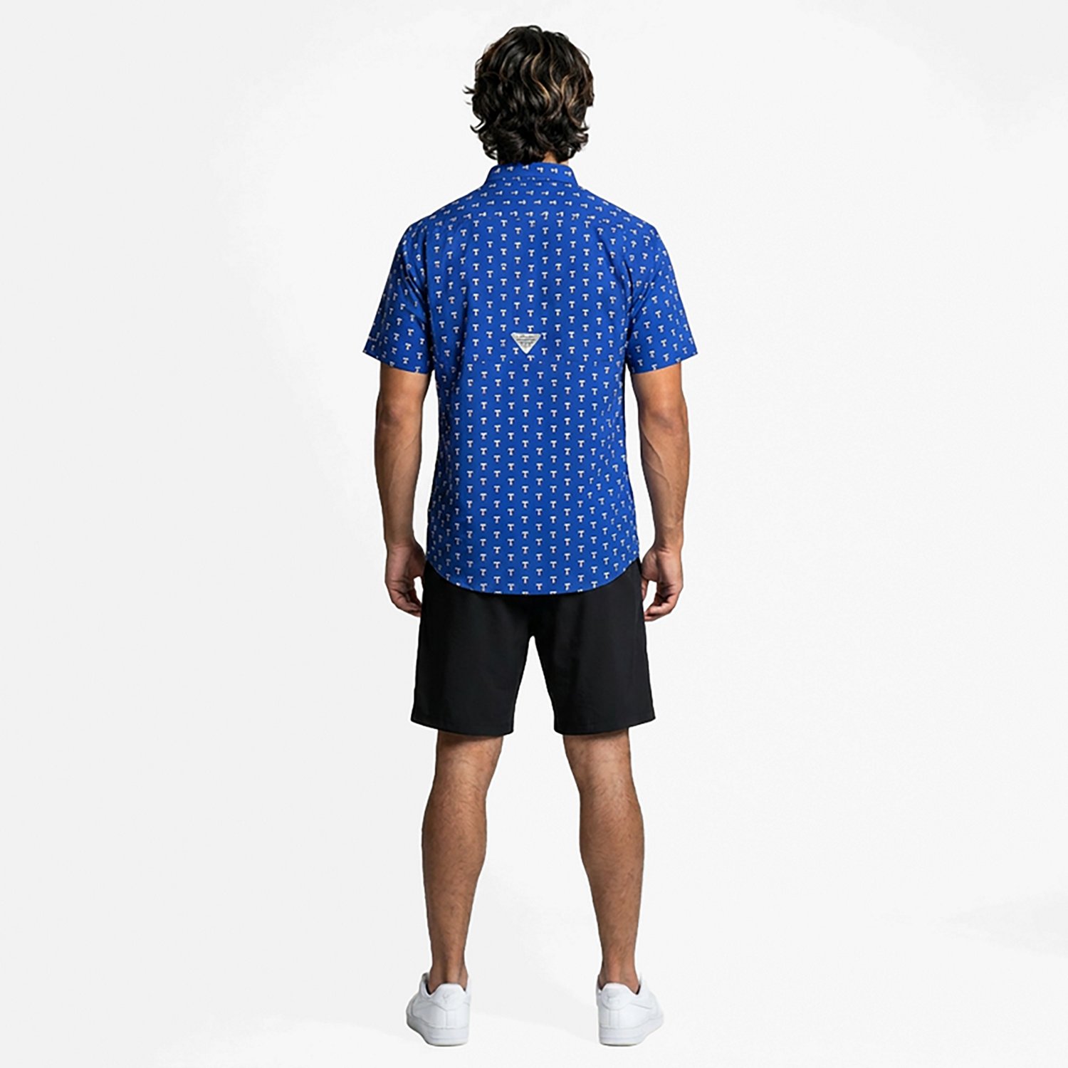 Columbia Sportswear Men's Texas Rangers Micro Logo Super Slack Tide Short Sleeve Shirt - view number 4