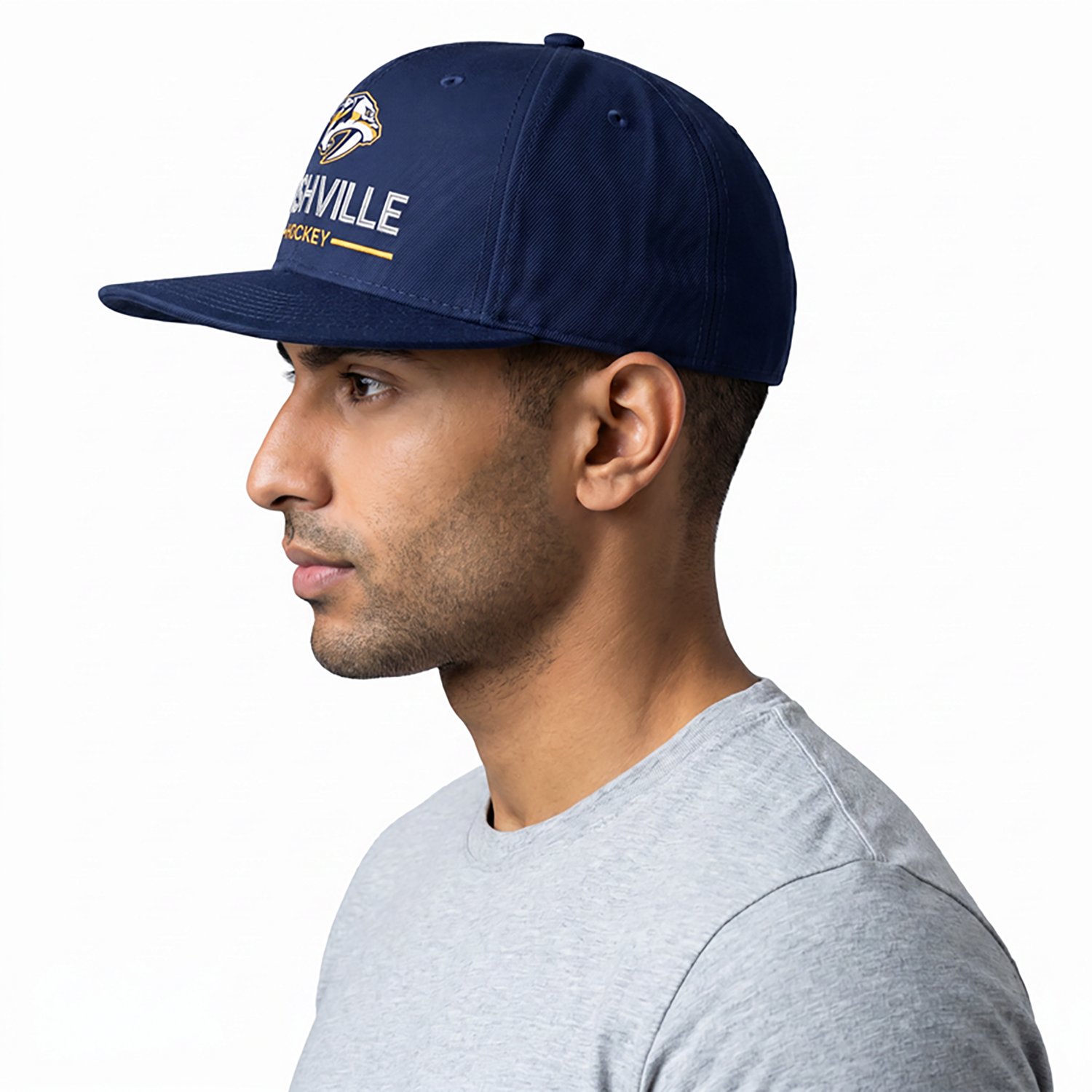 Fanatics Men's Predators Rink Flat Brim Structured Square Visor Adjustable Cap - view number 3