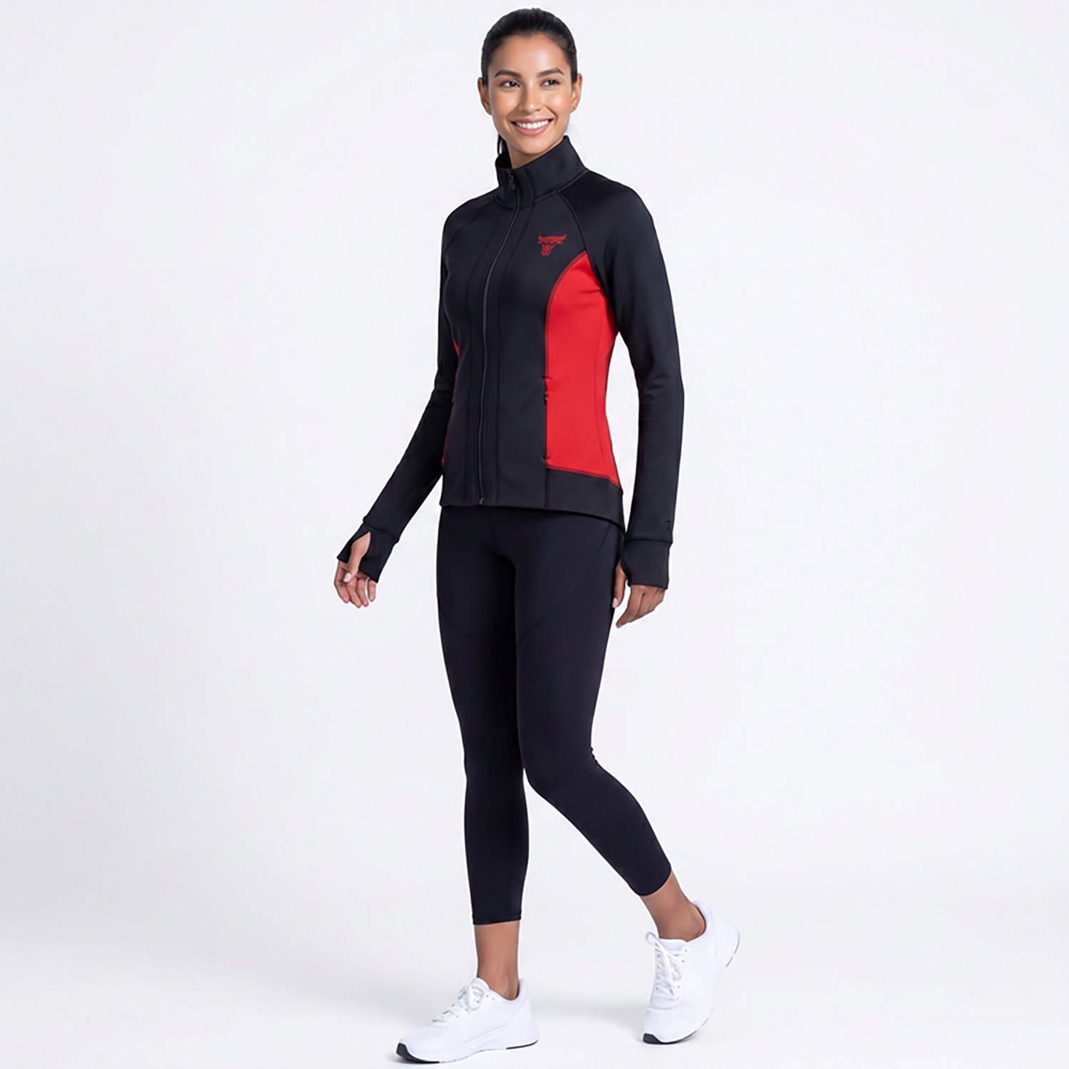 Fanatics Chicago Bulls Studio Fitted Full-Zip Gym Track Jacket