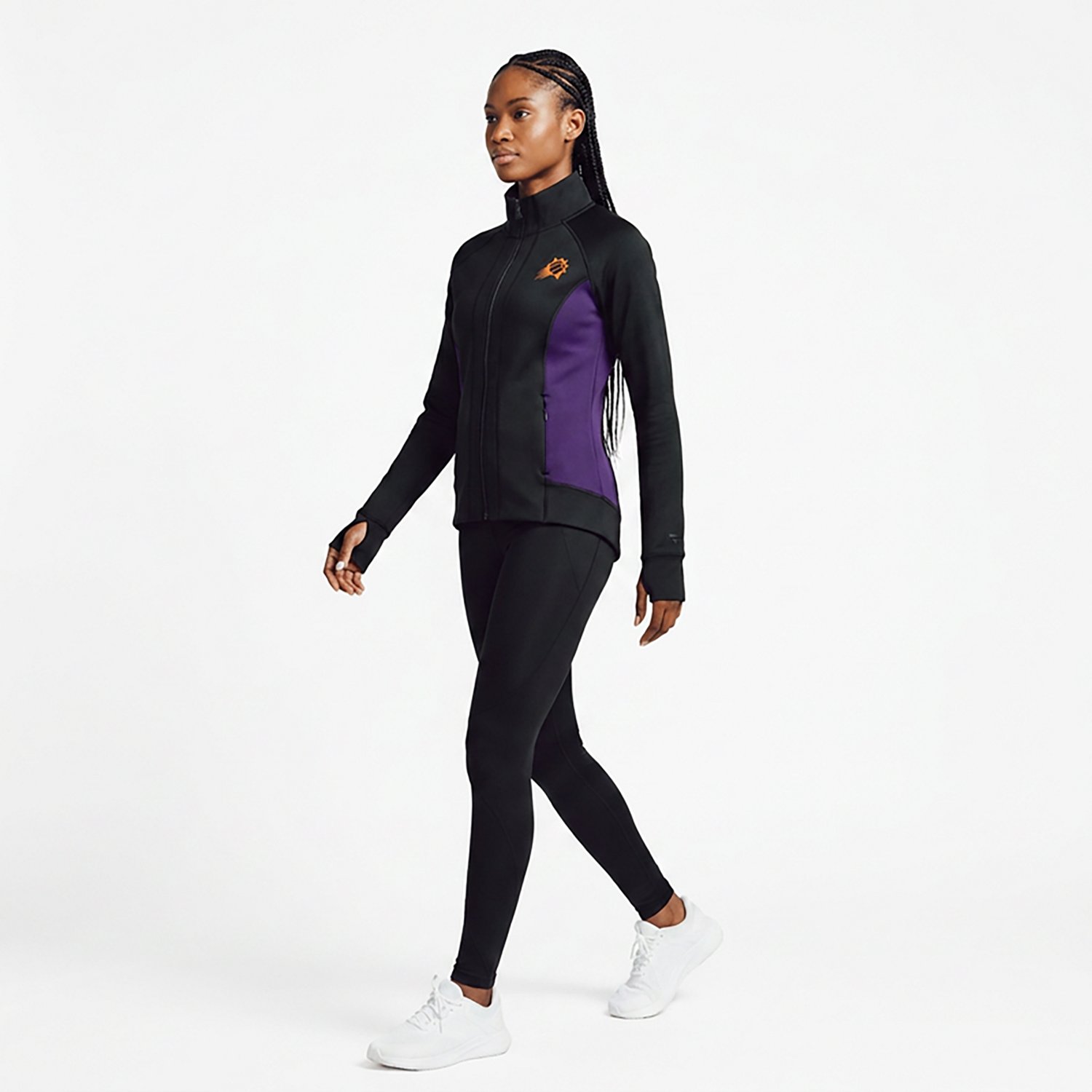 Fanatics Phoenix Suns Studio Fitted Full-Zip Gym Track Jacket
