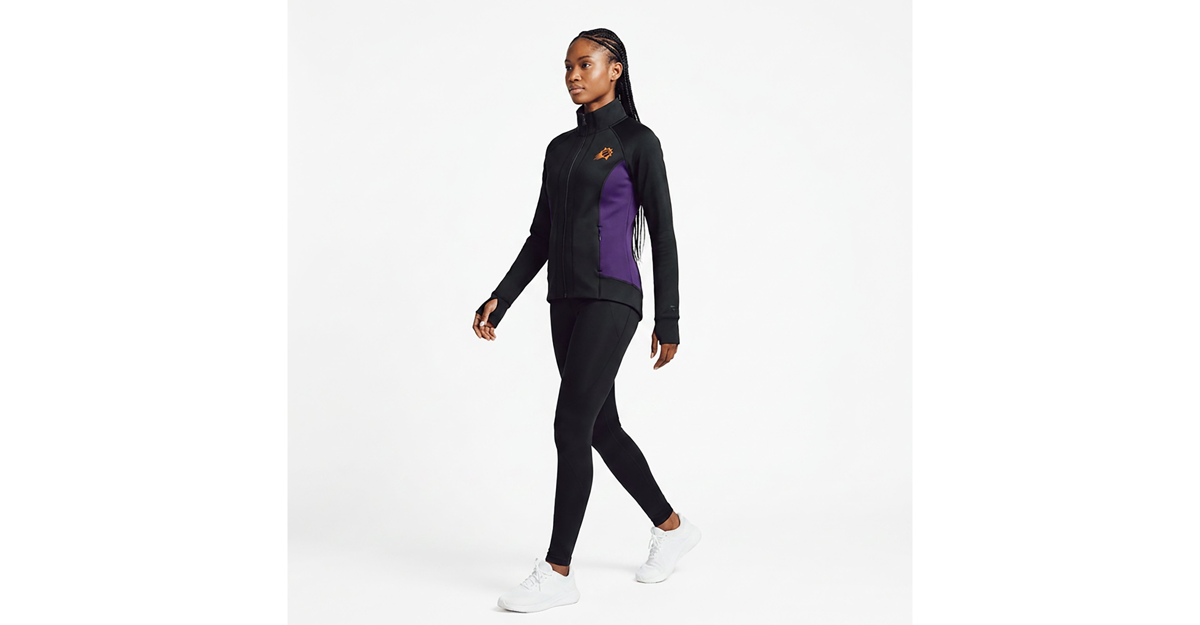 Fanatics Phoenix Suns Studio Fitted Full-Zip Gym Track Jacket