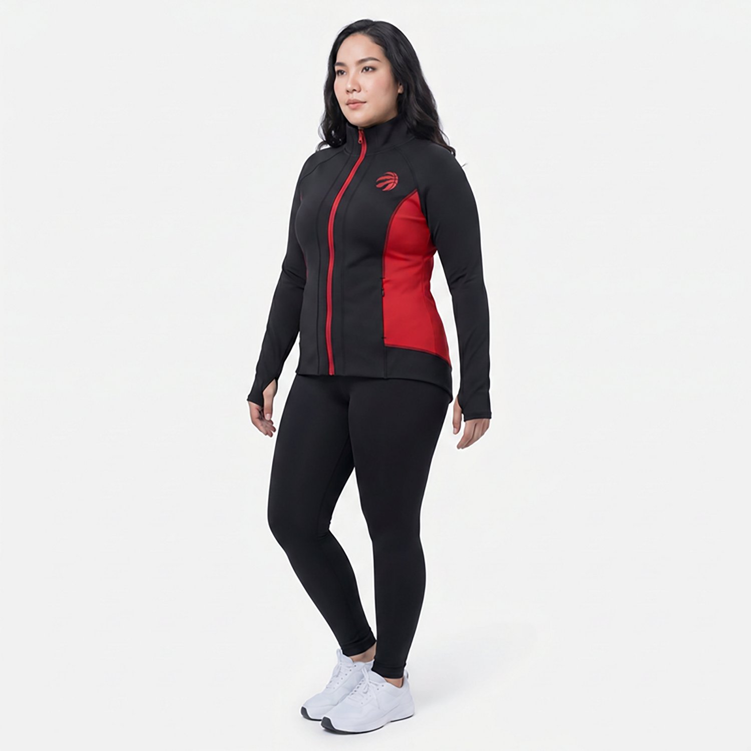 Fanatics Toronto Raptors Studio Fitted Full-Zip Gym Track Jacket