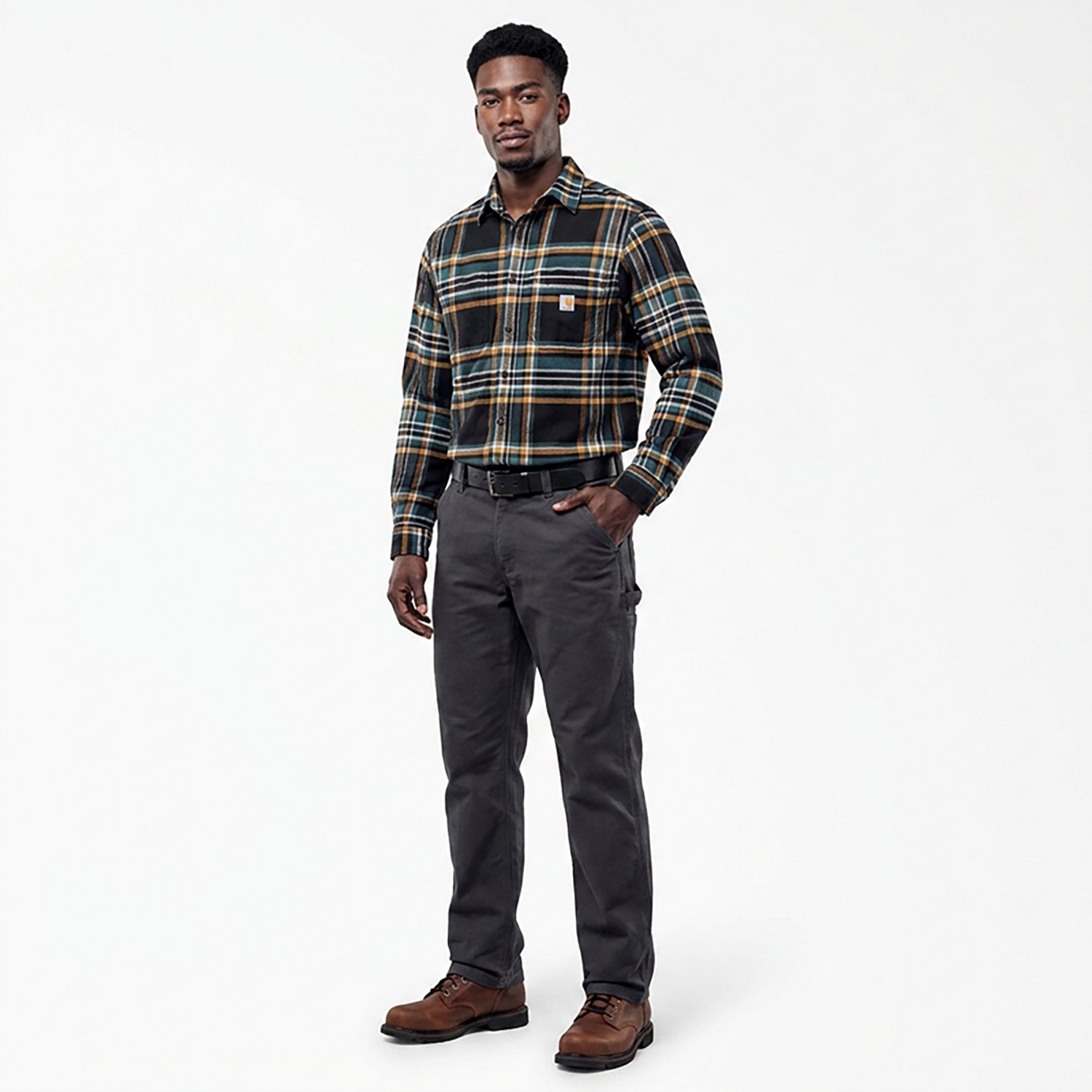 Carhartt Men's Rugged Flex™ Relaxed Fit Midweight Flannel Long-Sleeve Plaid Shirt