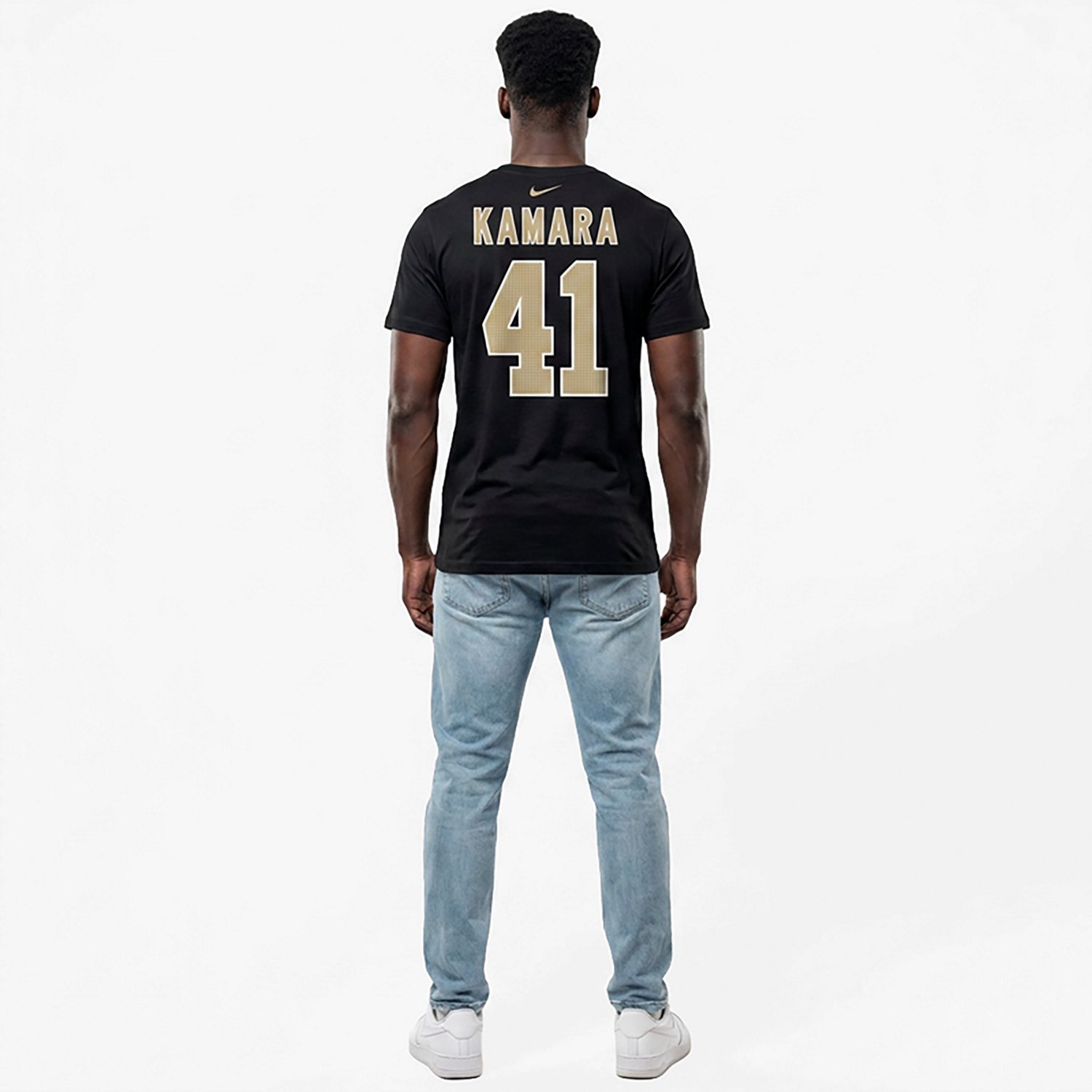 Nike Men's New Orleans Saints Alvin Kamara #41 Graphic T-shirt - view number 3