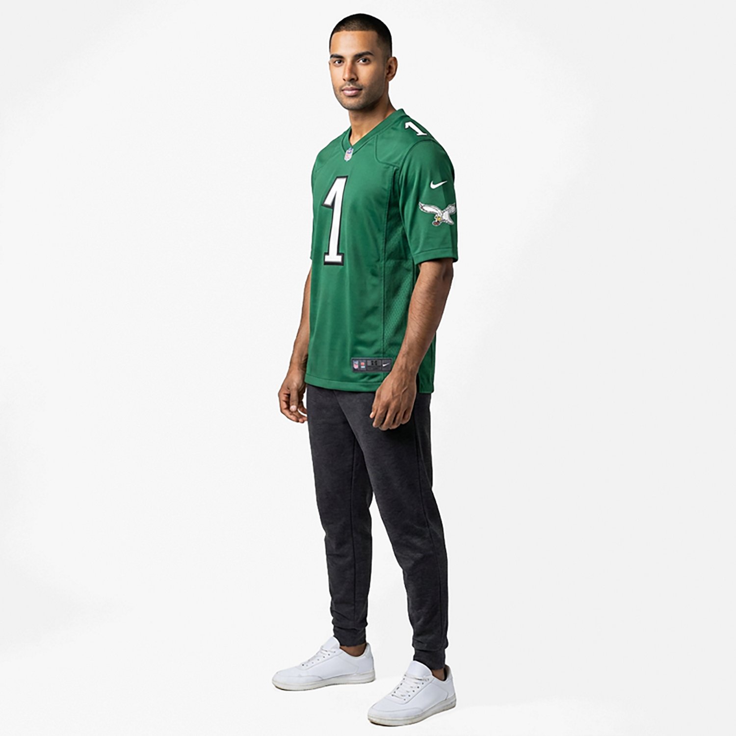 Nike Men's Eagles Hurts N&N Alt Game Short Sleeve Jersey - view number 2
