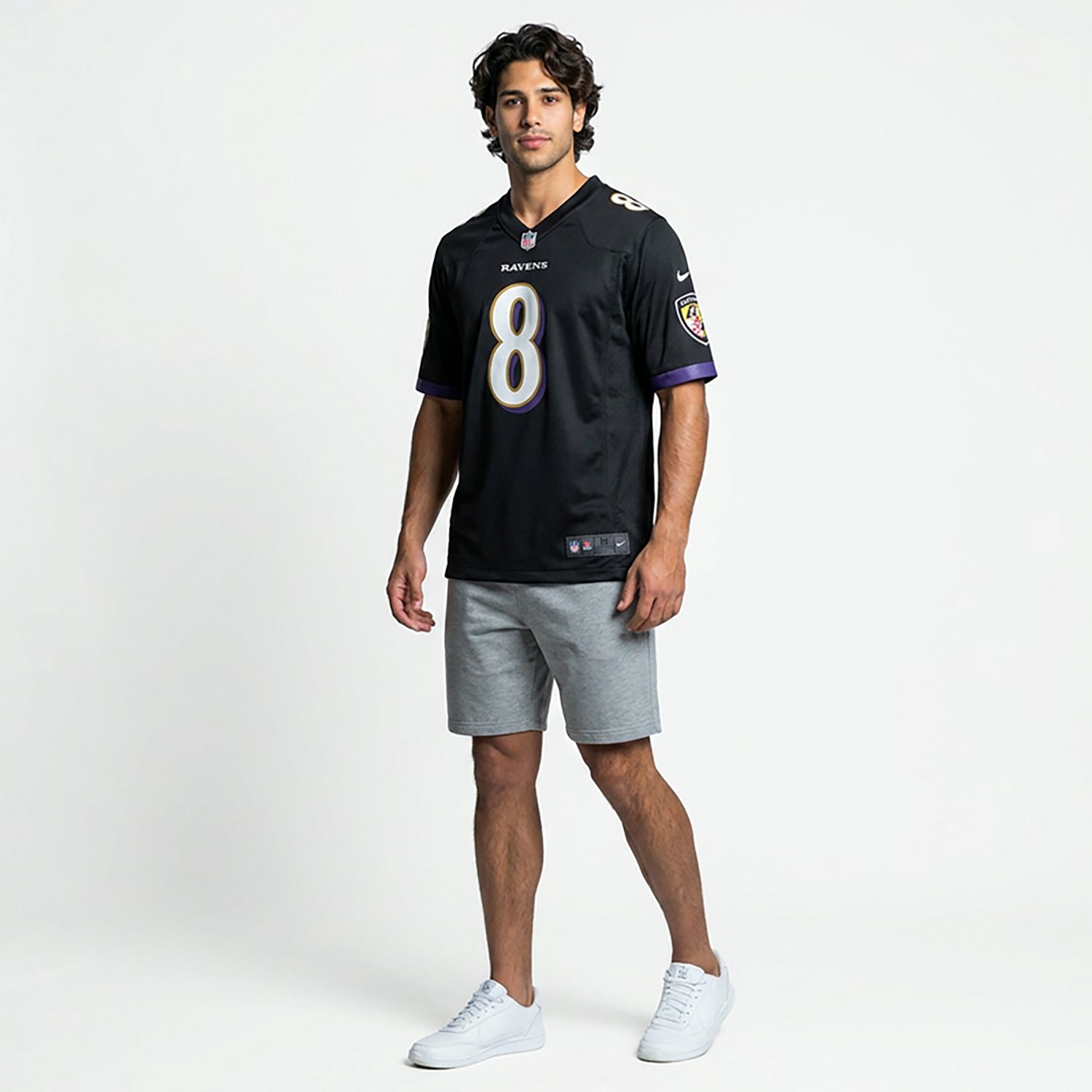 Nike Men's Ravens Lamar Jackson #8 Name & Number Alternate Game Jersey - view number 3