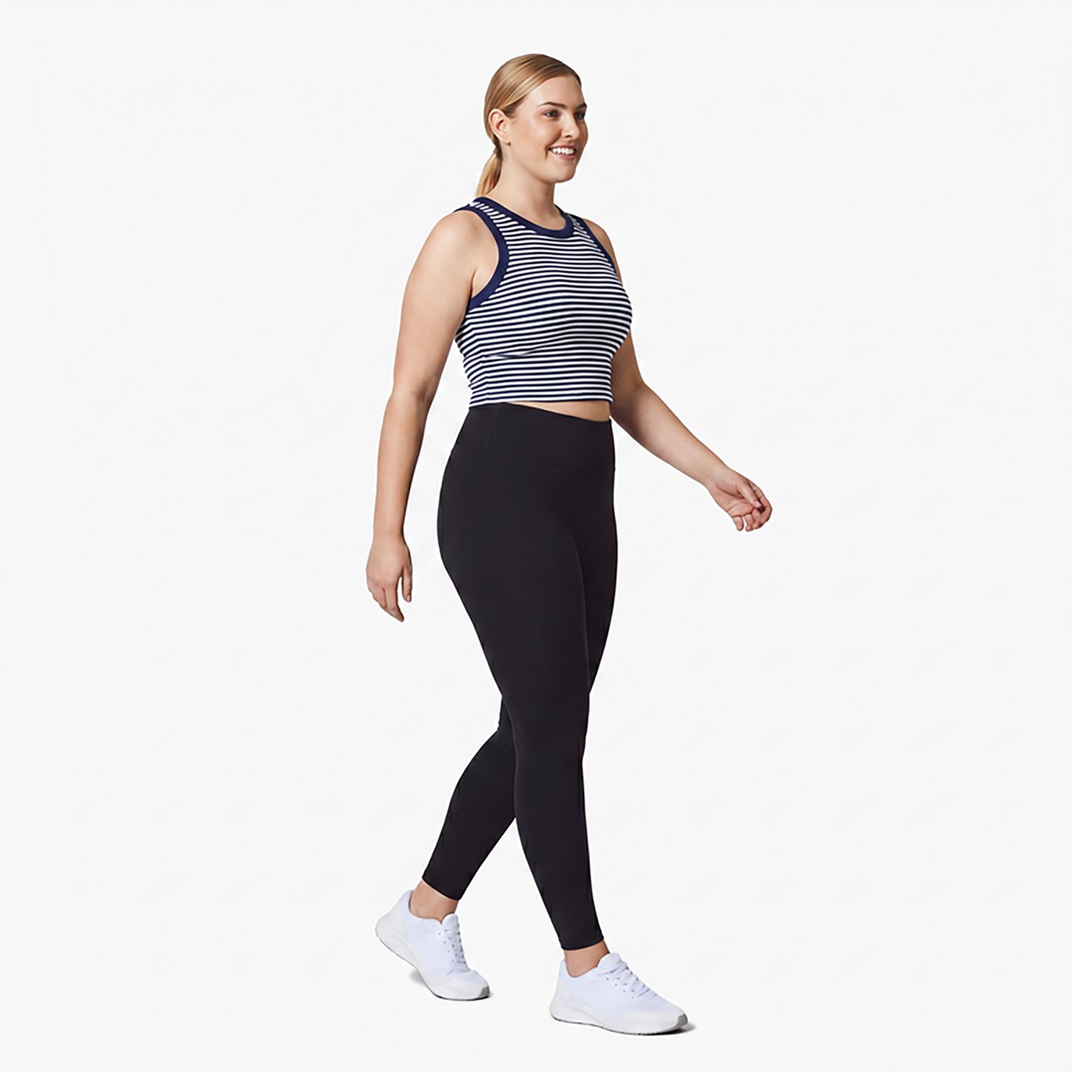 BCG Women's Low Stripe Rib Bra Tank Top