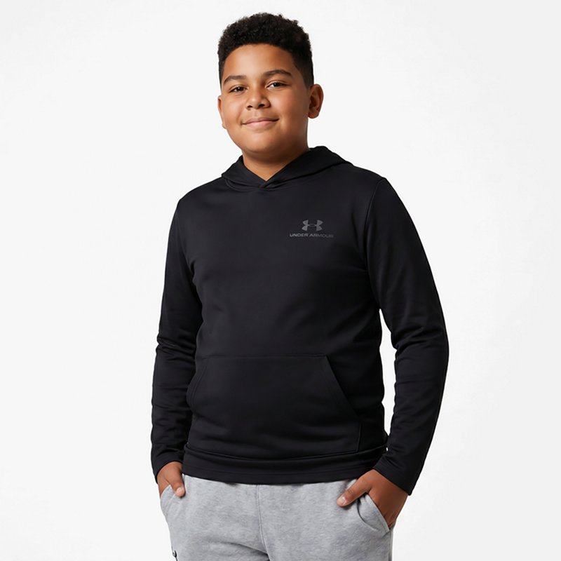 Under Armour Boys' Vanish Hoodie, Large, Black/Black
