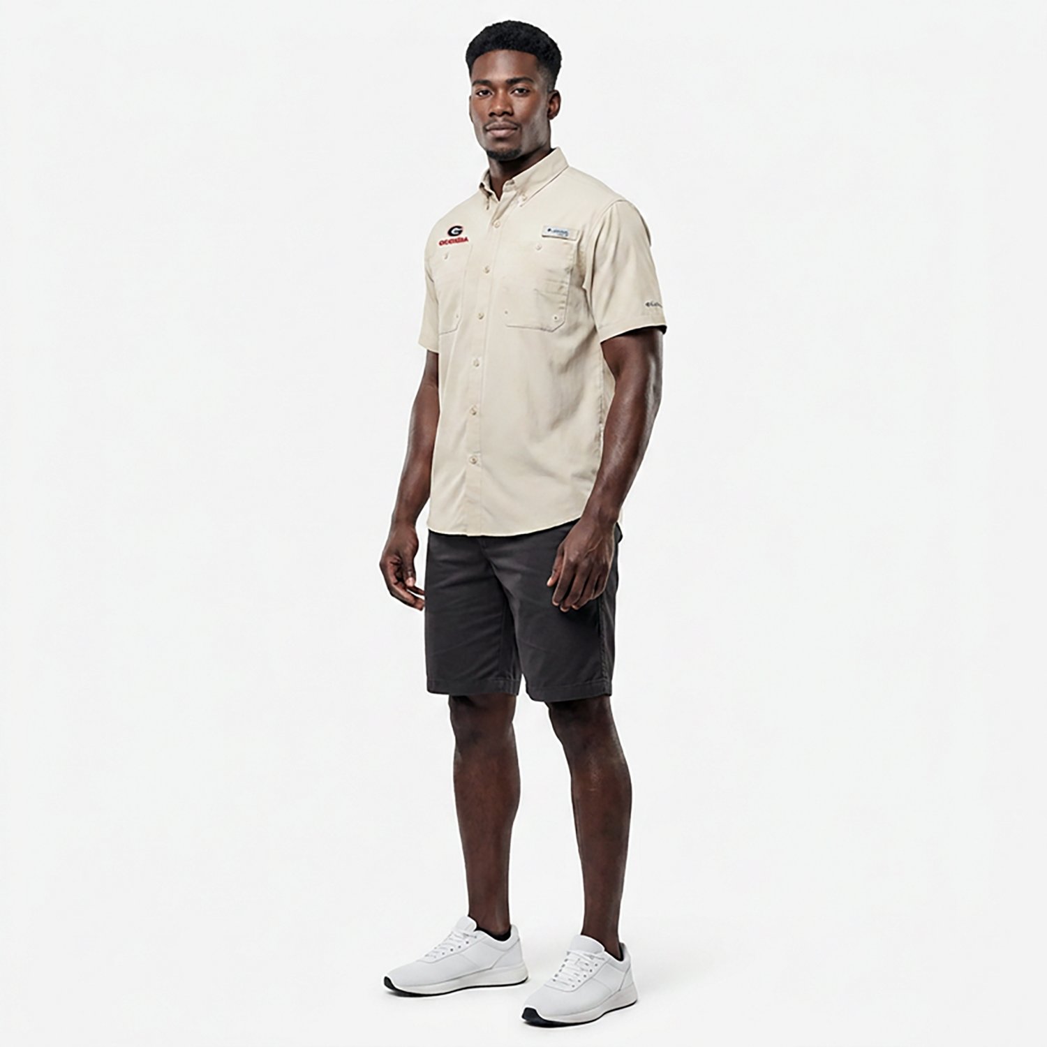 Columbia Sportswear Men's Georgia Bulldogs Collegiate PFG Tamiami Short Sleeve Shirt. - view number 2