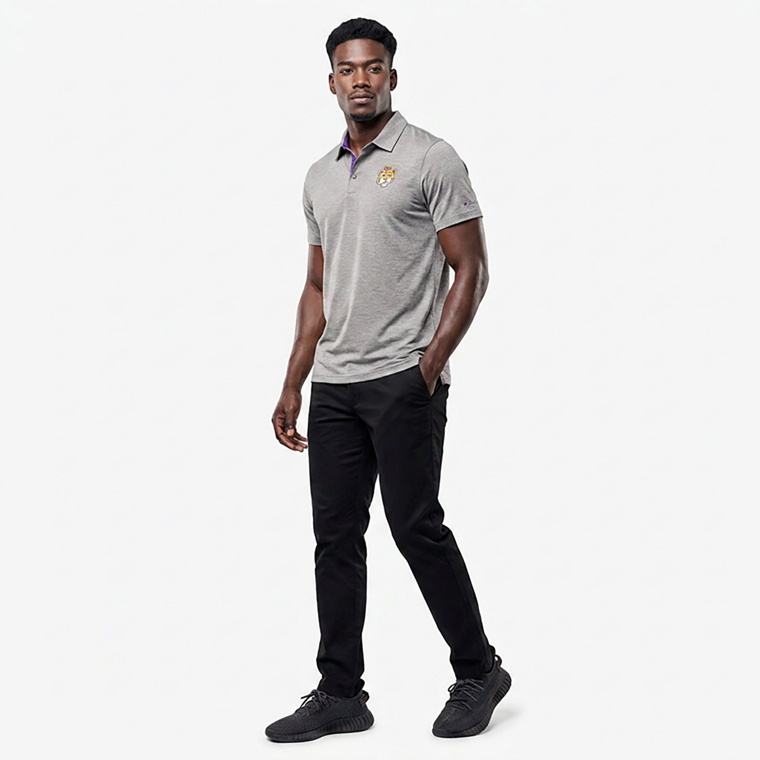 Columbia Sportswear Men's LSU CLG Vault Tech Trail Polo Shirt