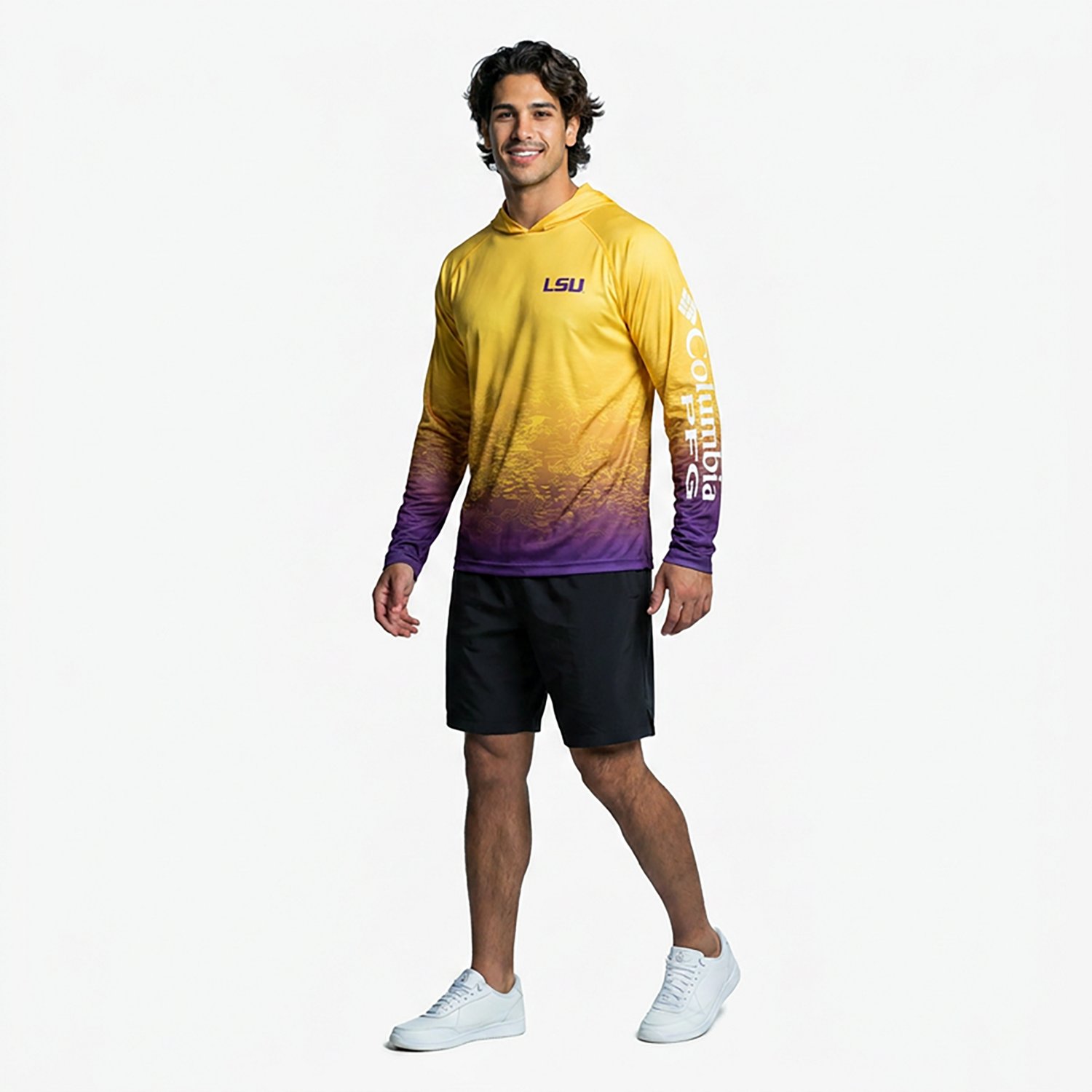 Columbia Sportswear Men's LSU Tigers Collegiate PFG Super Terminal Tackle Hoodie