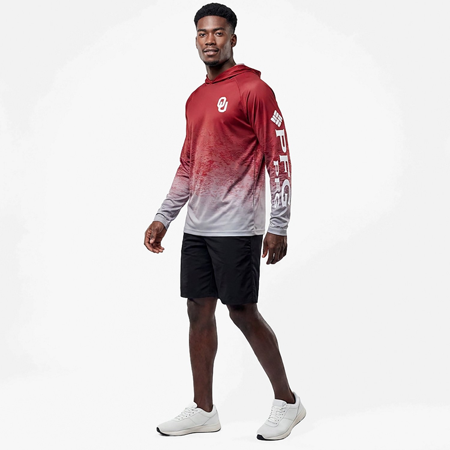 Columbia Sportswear Men's Oklahoma Sooners Collegiate PFG Super Terminal Tackle Hoodie - view number 7