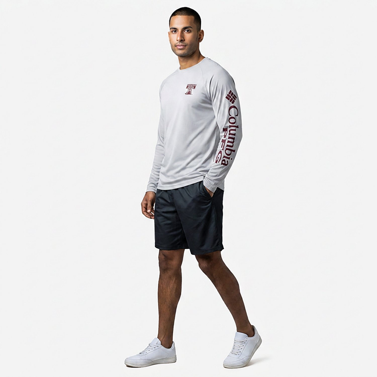Columbia Sportswear Men's Texas A&M CLG Vault Terminal Tackle Long Sleeve Shirt