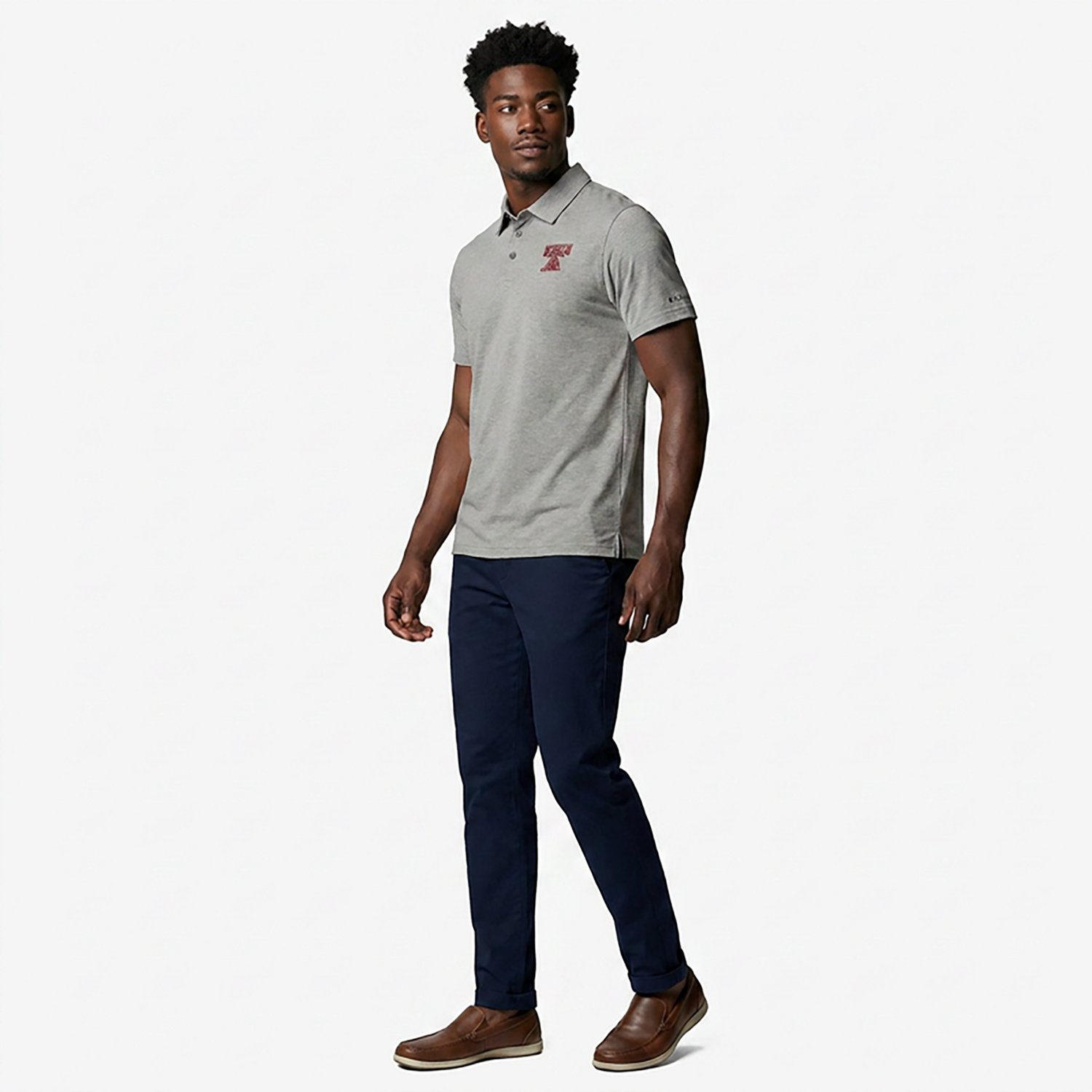Columbia Sportswear Men's Texas A&M CLG Vault Tech Trail Polo Shirt