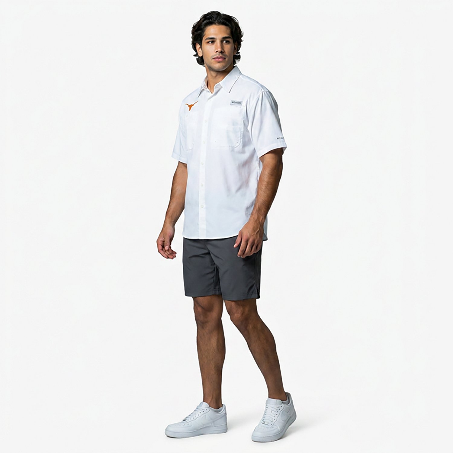 Columbia Sportswear Men's University of Texas CLG Tamiami Colorblock Button-Up Shirt - view number 3