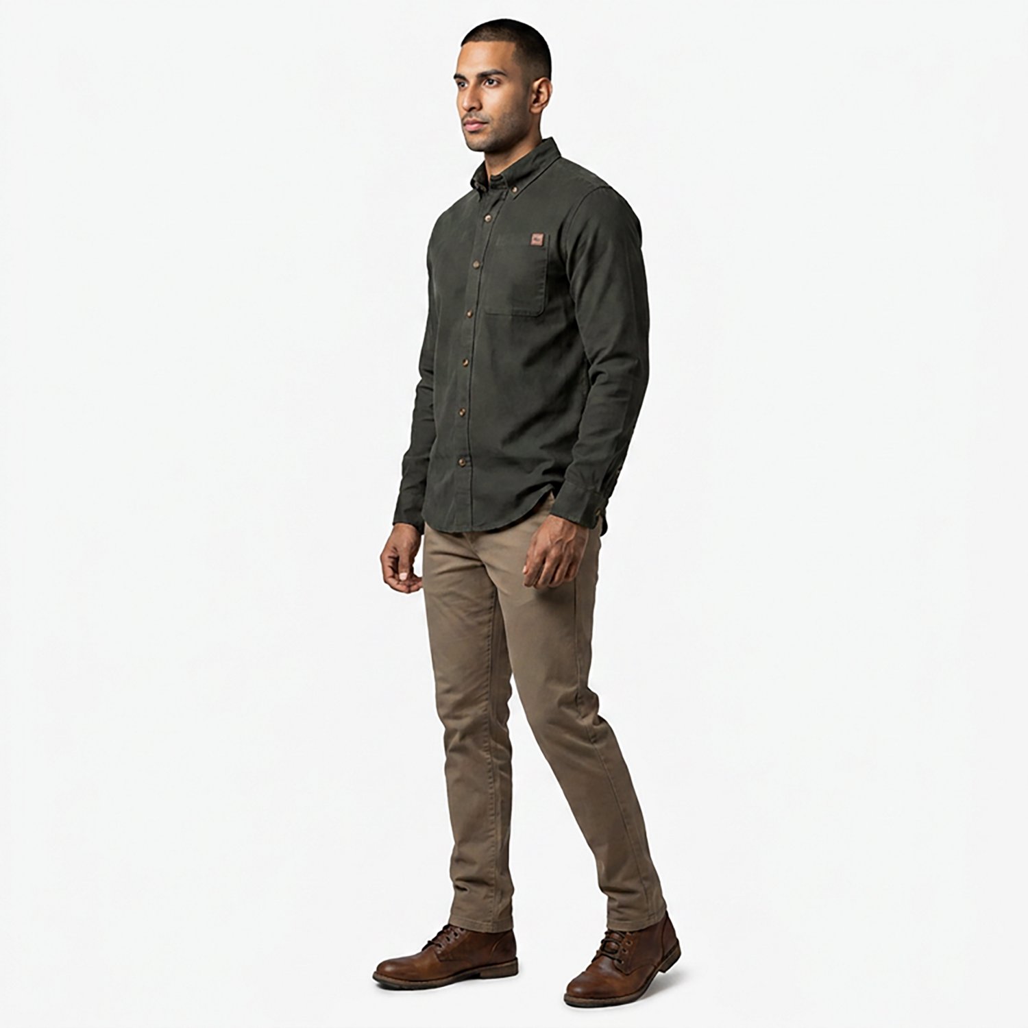 Drake Men's Midwale Corduroy Solid Long Sleeve Button Down Shirt
