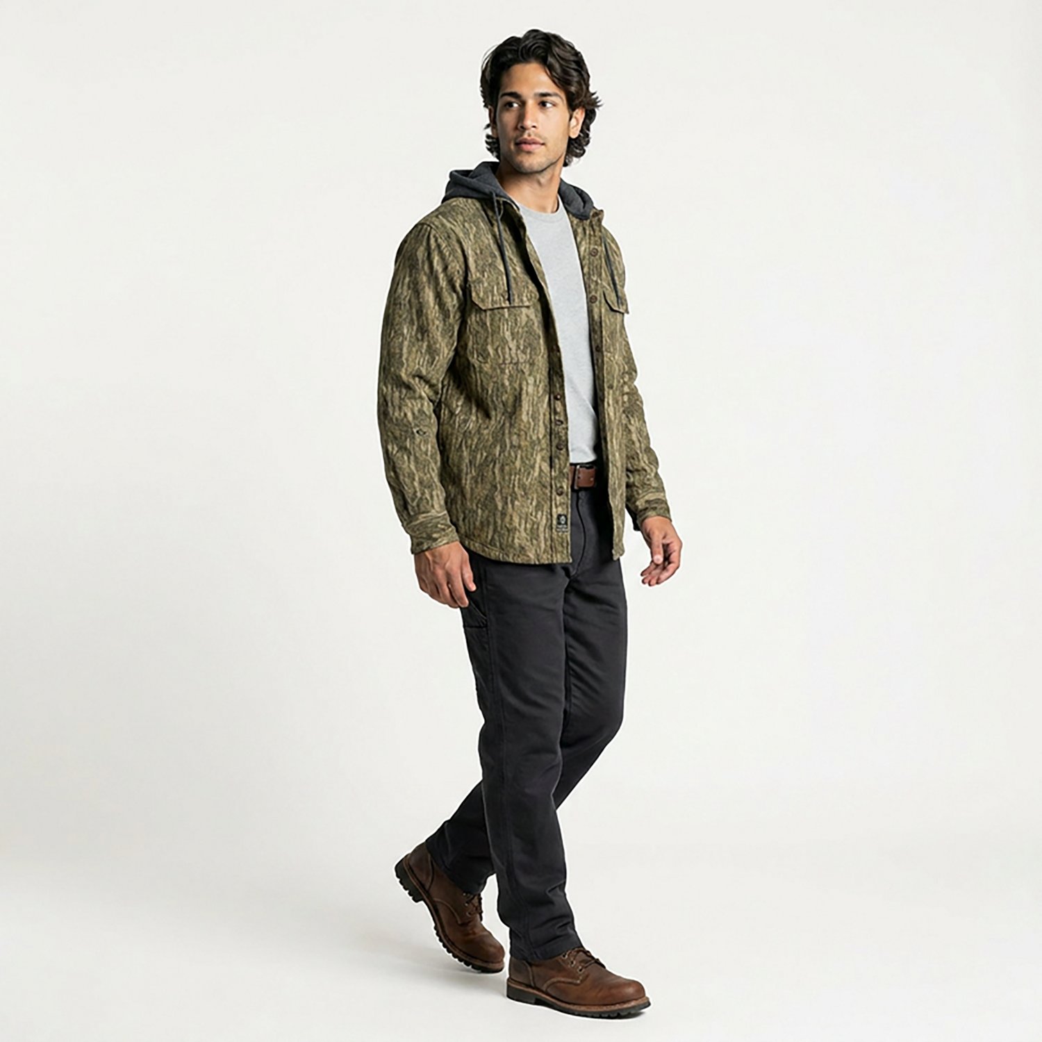 Drake Men's Campfire Flannel Camo Hoodie